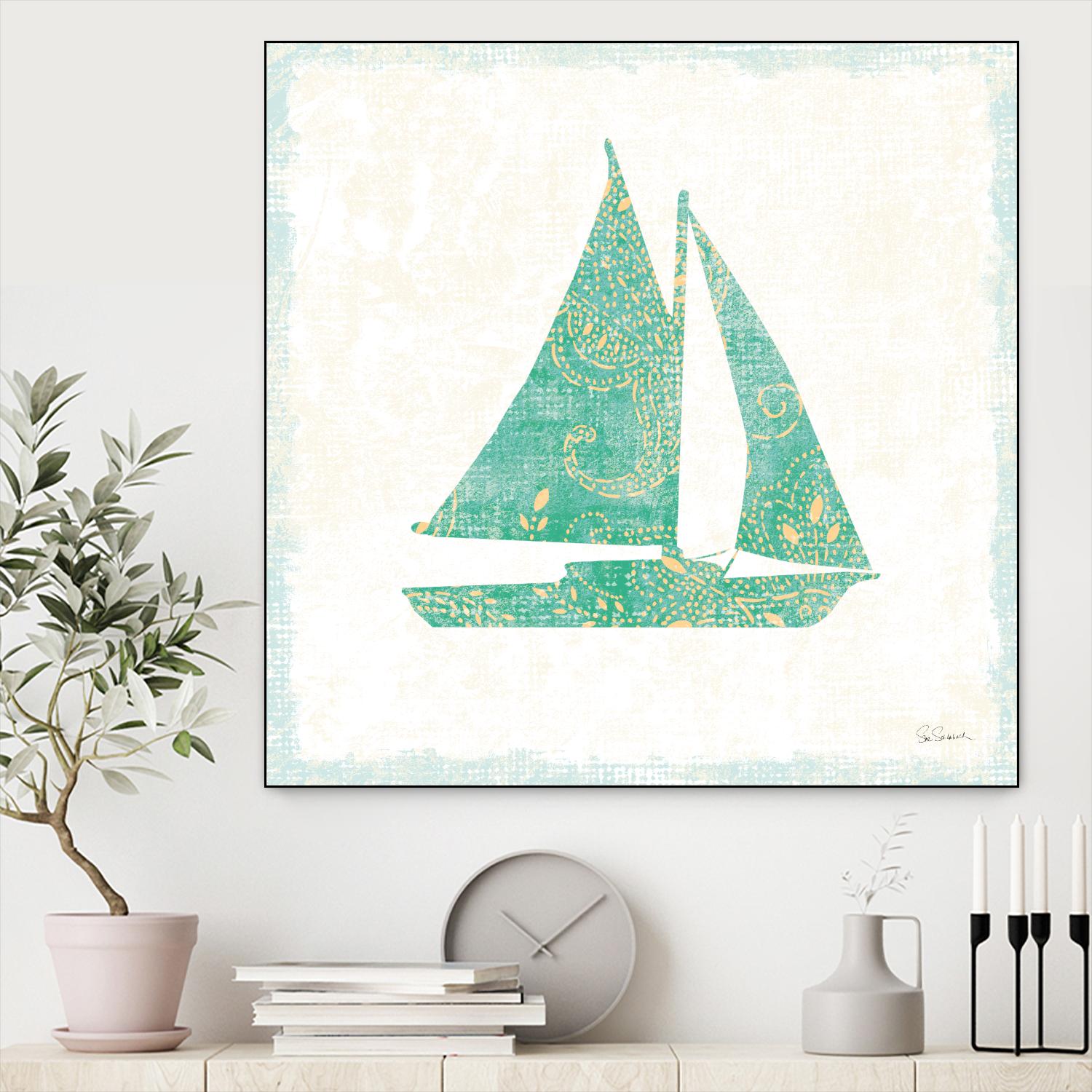 Flamingo Tropicale V by Sue Schlabach on GIANT ART - beige tropical