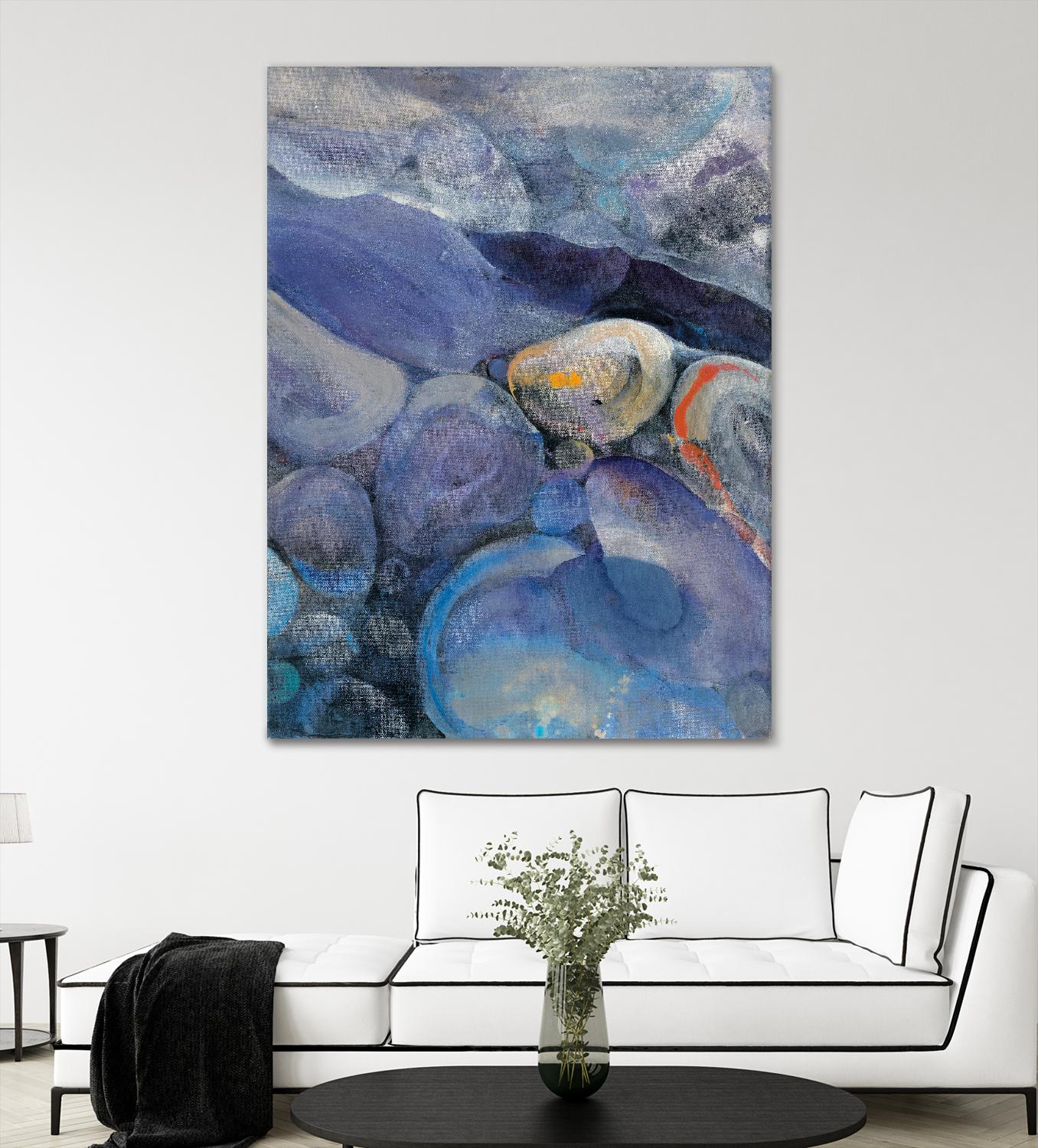 In the Stream II by Albena Hristova on GIANT ART - blue abstract