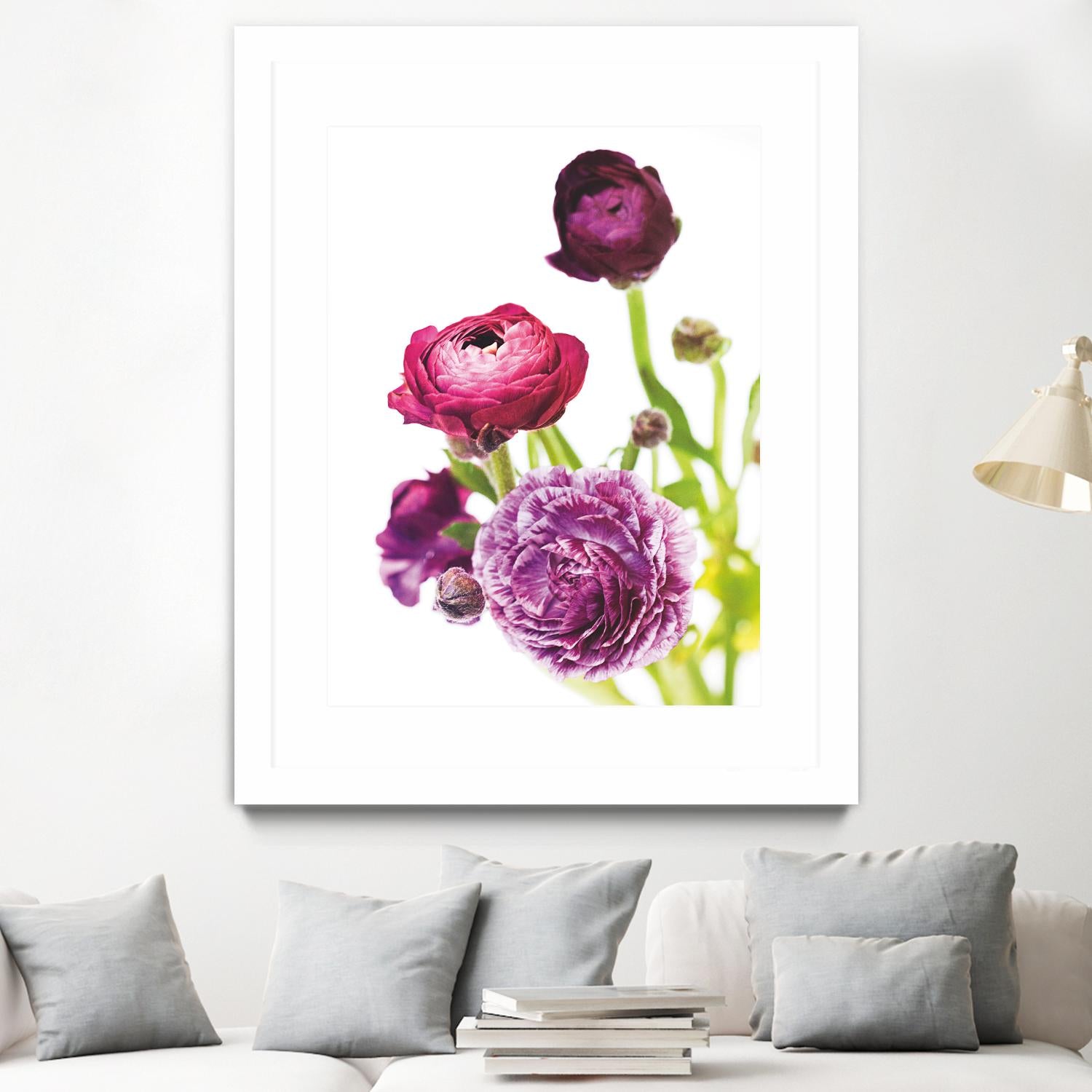 Spring Ranunculus VI by Laura Marshall on GIANT ART - green floral