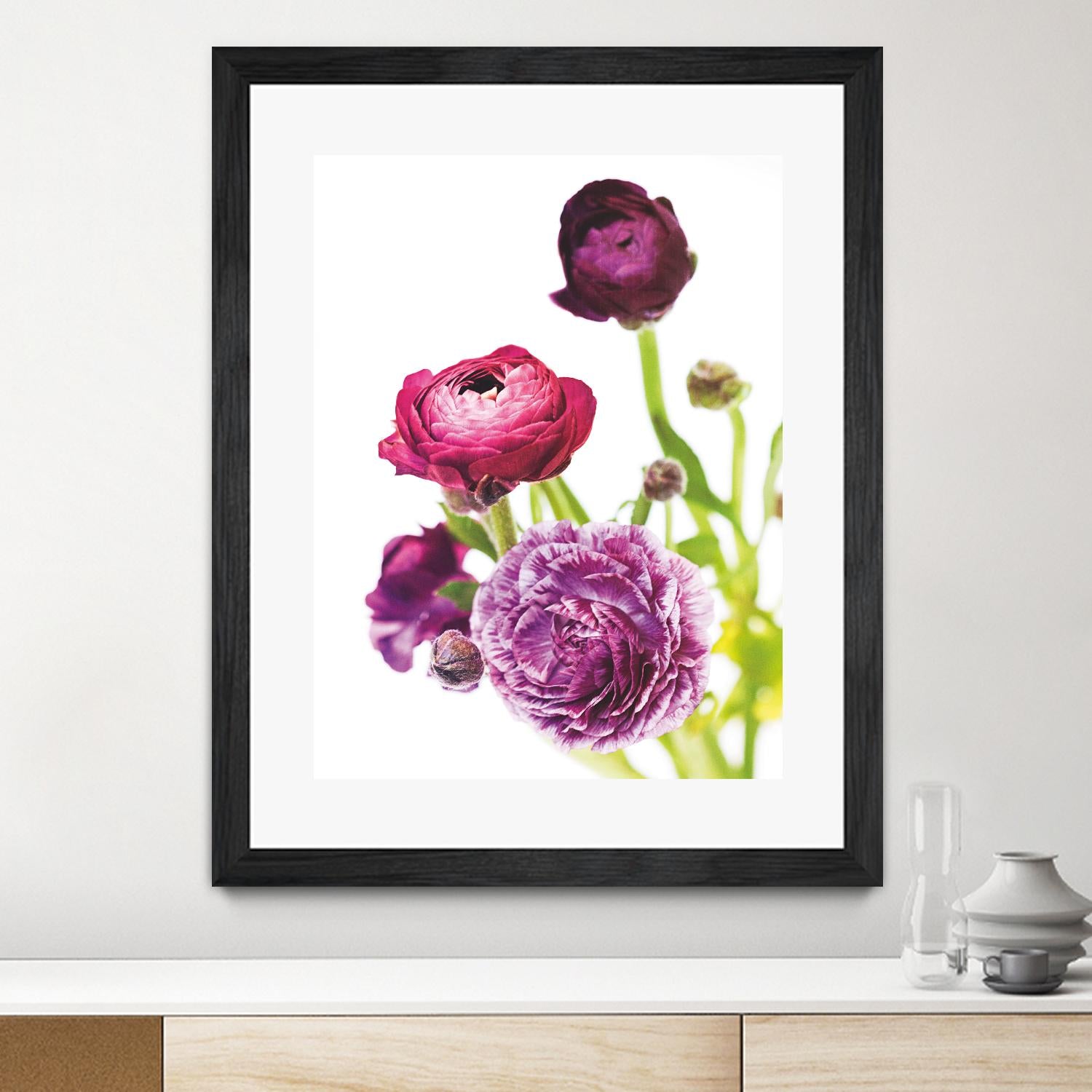 Spring Ranunculus VI by Laura Marshall on GIANT ART - green floral
