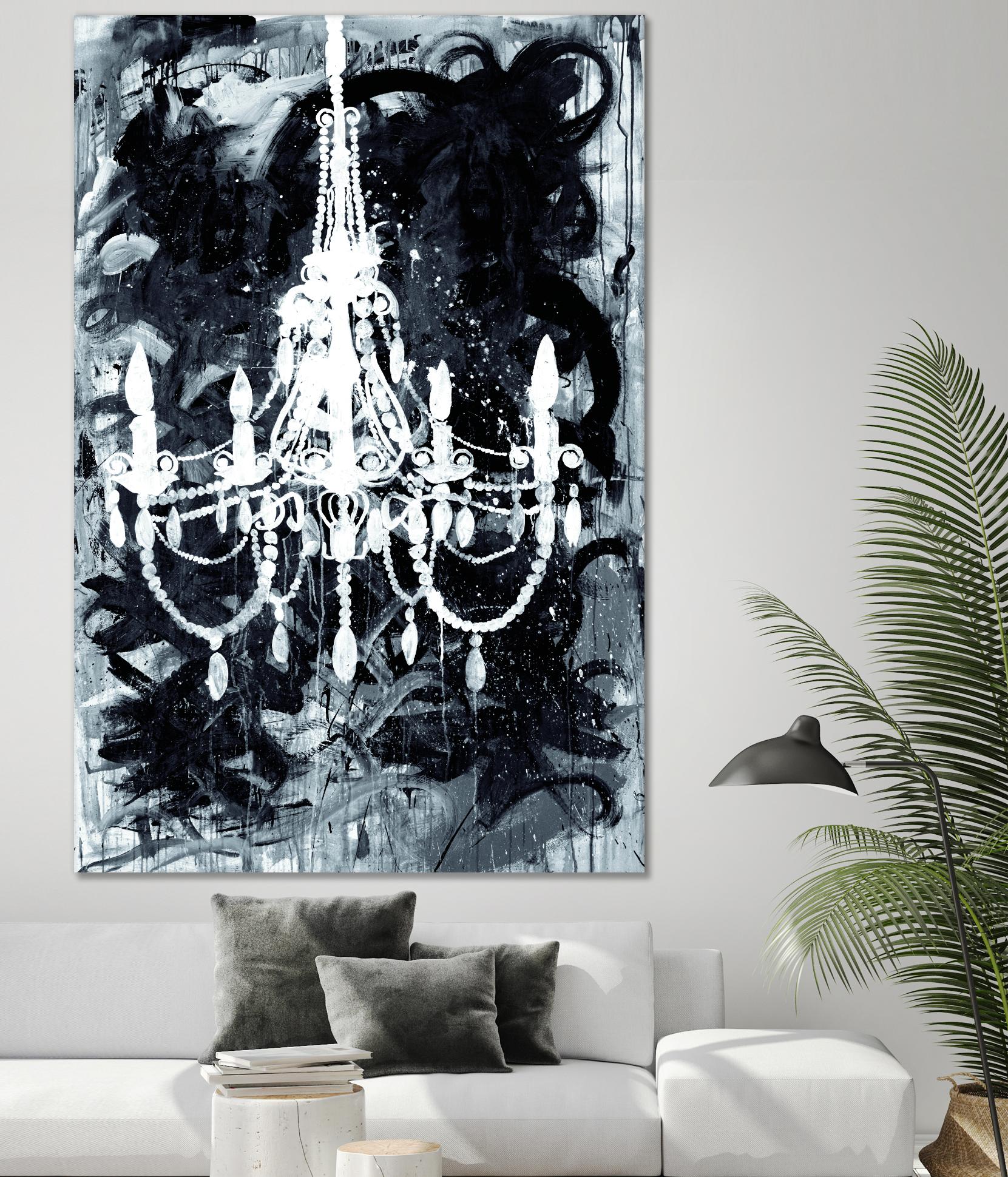 Chandelier Black and White by Kent Youngstrom on GIANT ART - grey interior