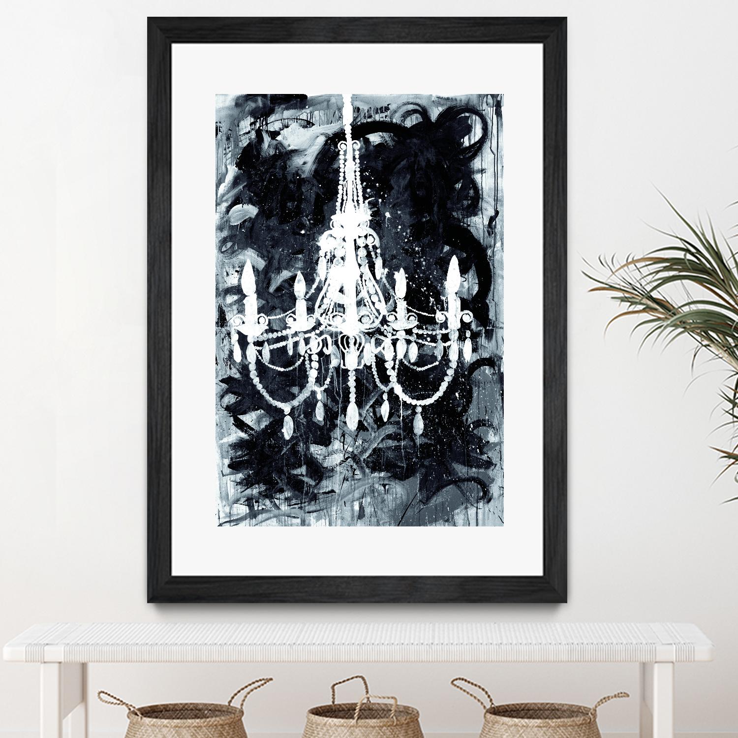 Chandelier Black and White by Kent Youngstrom on GIANT ART - grey interior