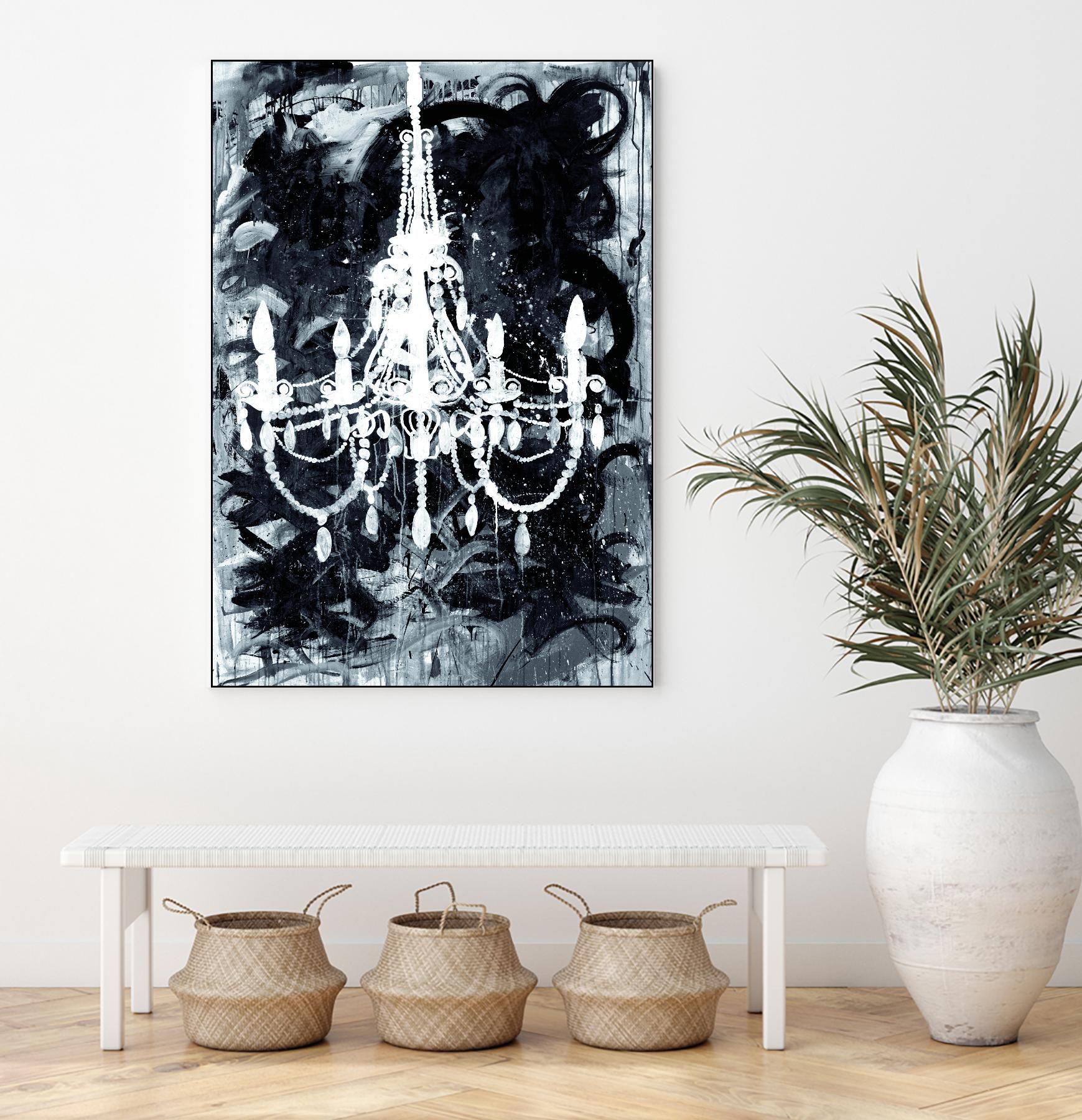 Chandelier Black and White by Kent Youngstrom on GIANT ART - grey interior