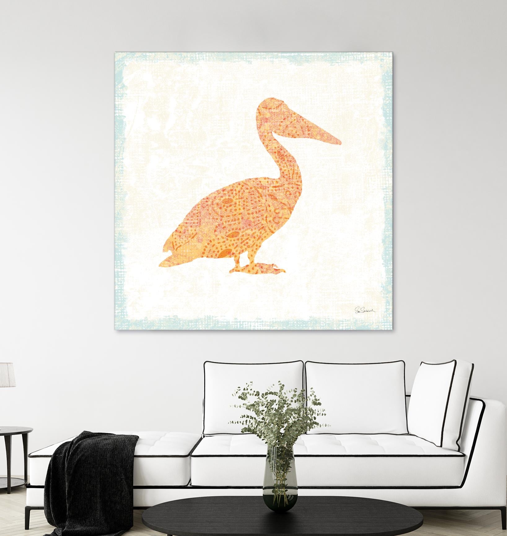 Flamingo Tropicale IX by Carol Rowan on GIANT ART - beige tropical
