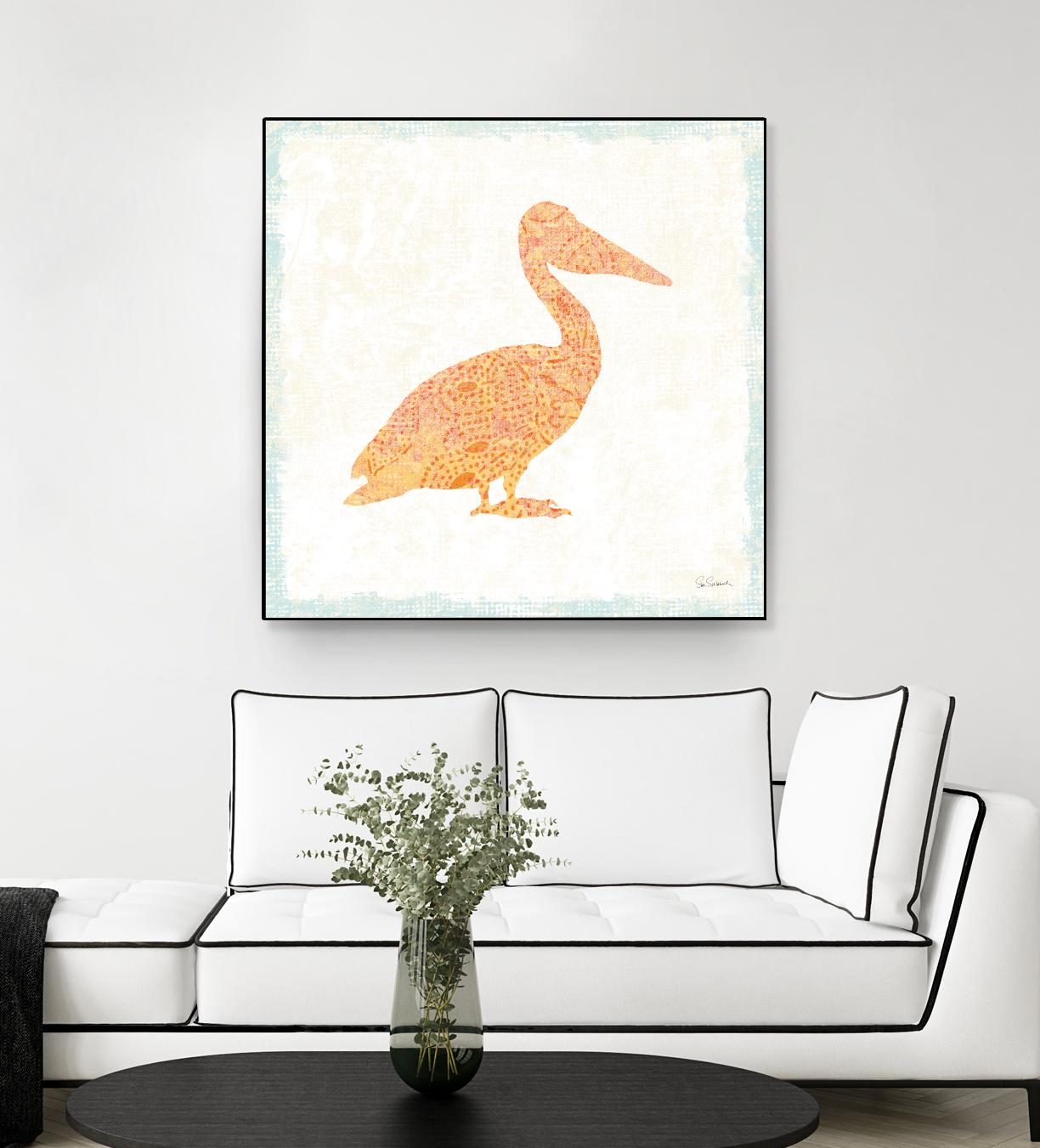 Flamingo Tropicale IX by Carol Rowan on GIANT ART - beige tropical