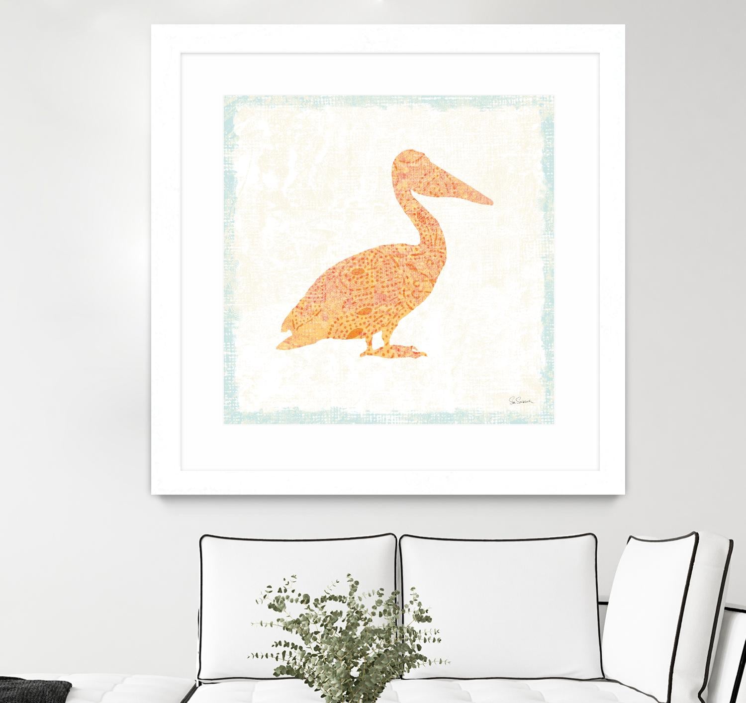 Flamingo Tropicale IX by Carol Rowan on GIANT ART - beige tropical