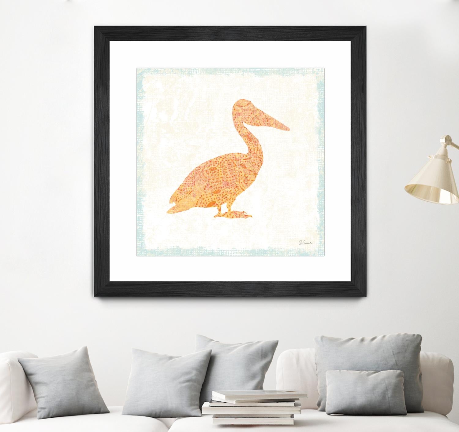 Flamingo Tropicale IX by Carol Rowan on GIANT ART - beige tropical