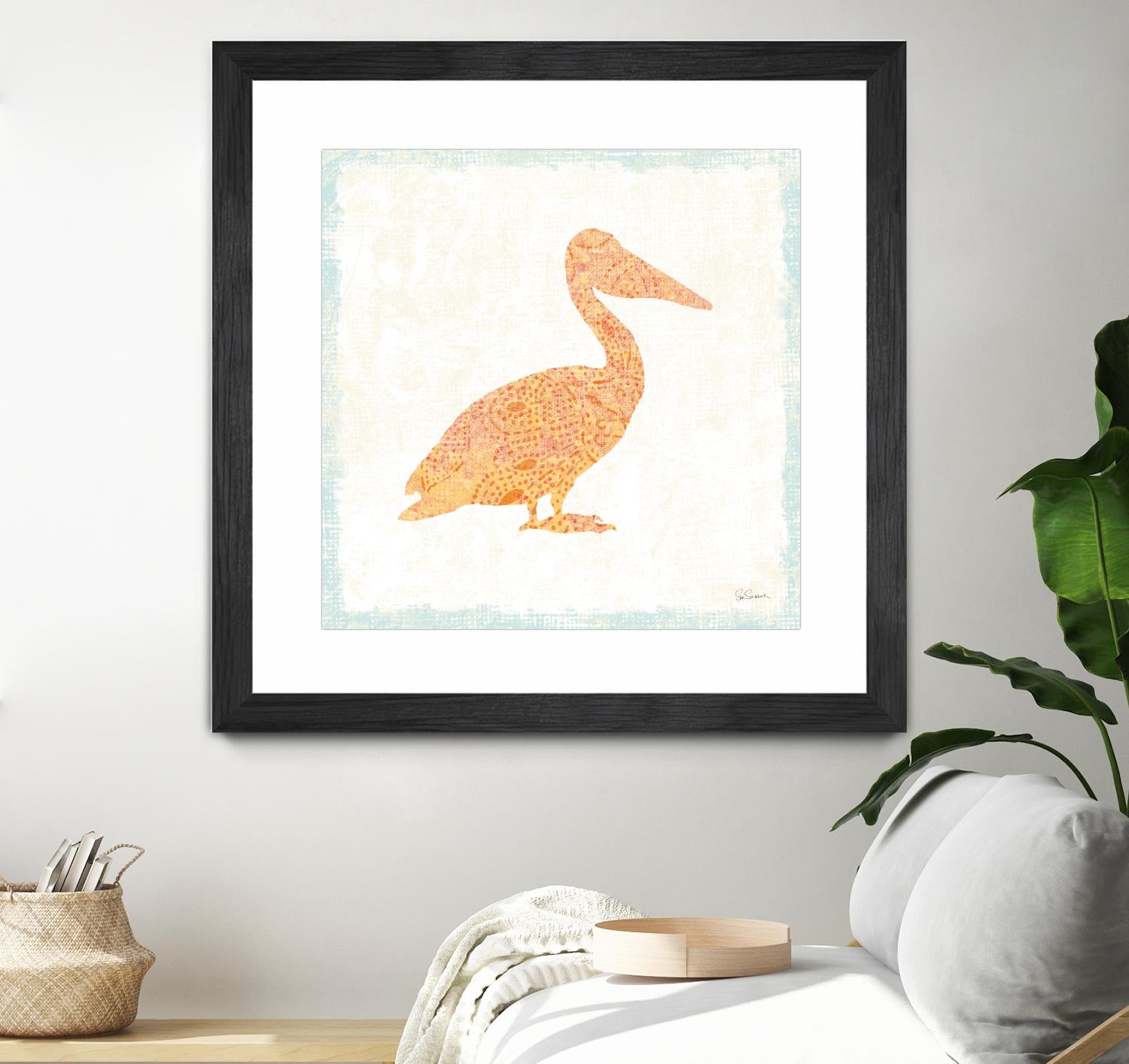 Flamingo Tropicale IX by Carol Rowan on GIANT ART - beige tropical