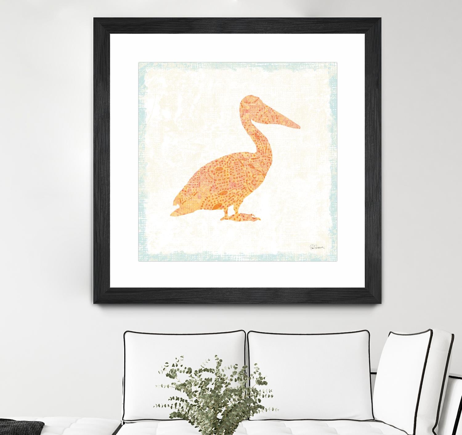 Flamingo Tropicale IX by Carol Rowan on GIANT ART - beige tropical