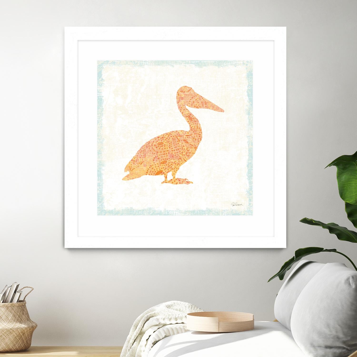 Flamingo Tropicale IX by Carol Rowan on GIANT ART - beige tropical