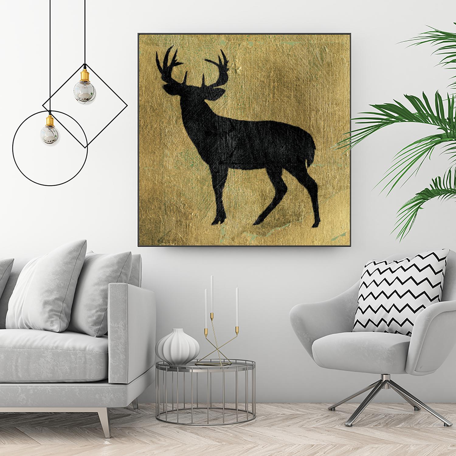 Golden Lodge I by James Wiens on GIANT ART - black animals