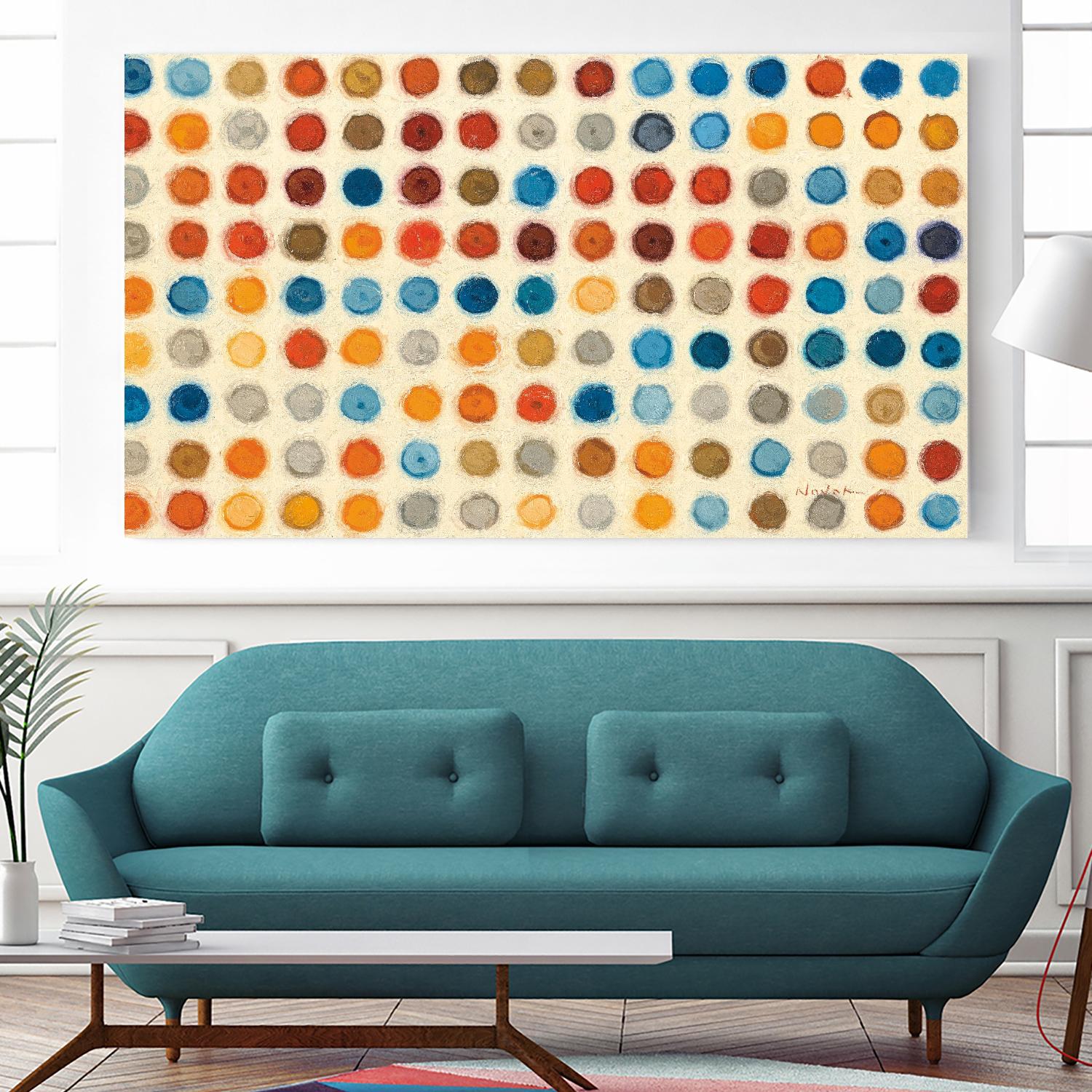 Very Dotty by Shirley Novak on GIANT ART - blue abstract