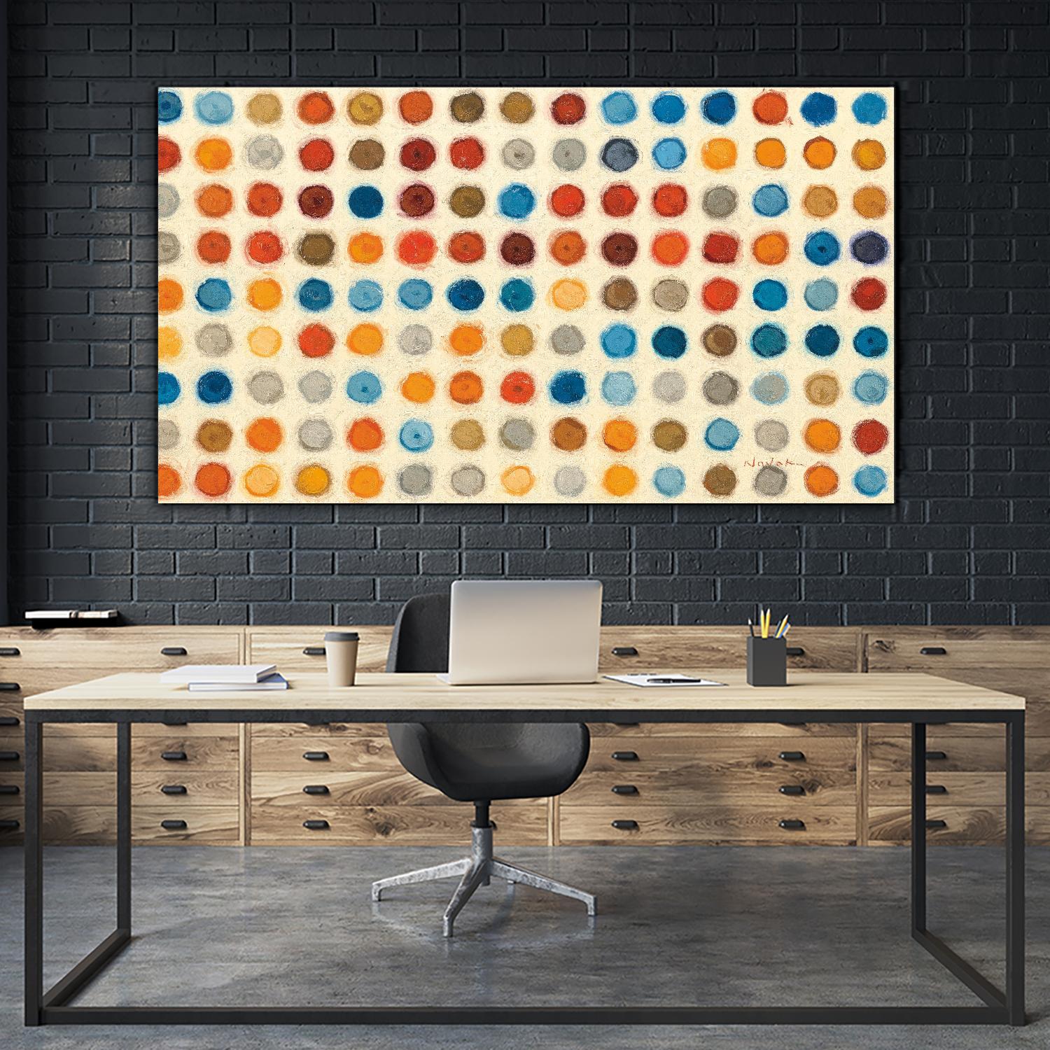 Very Dotty by Shirley Novak on GIANT ART - blue abstract