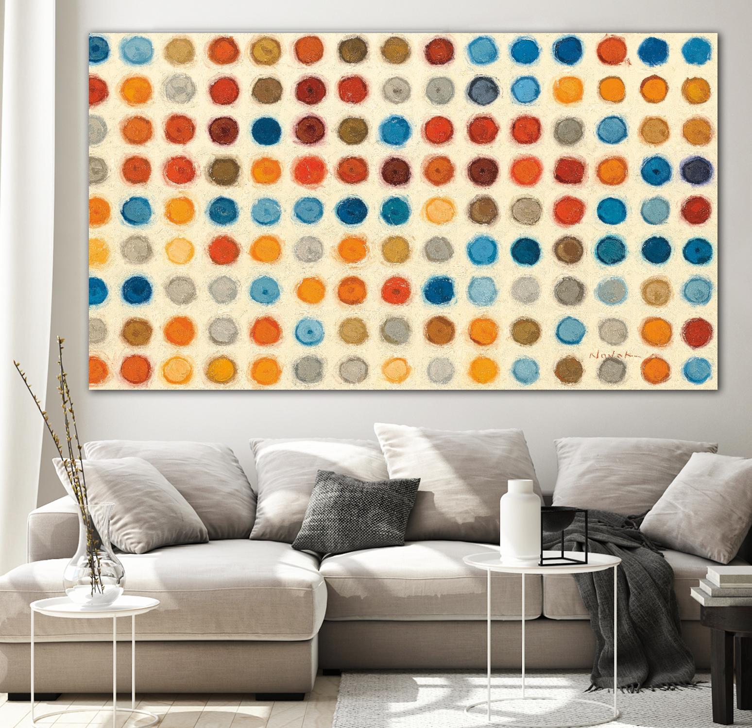 Very Dotty by Shirley Novak on GIANT ART - blue abstract