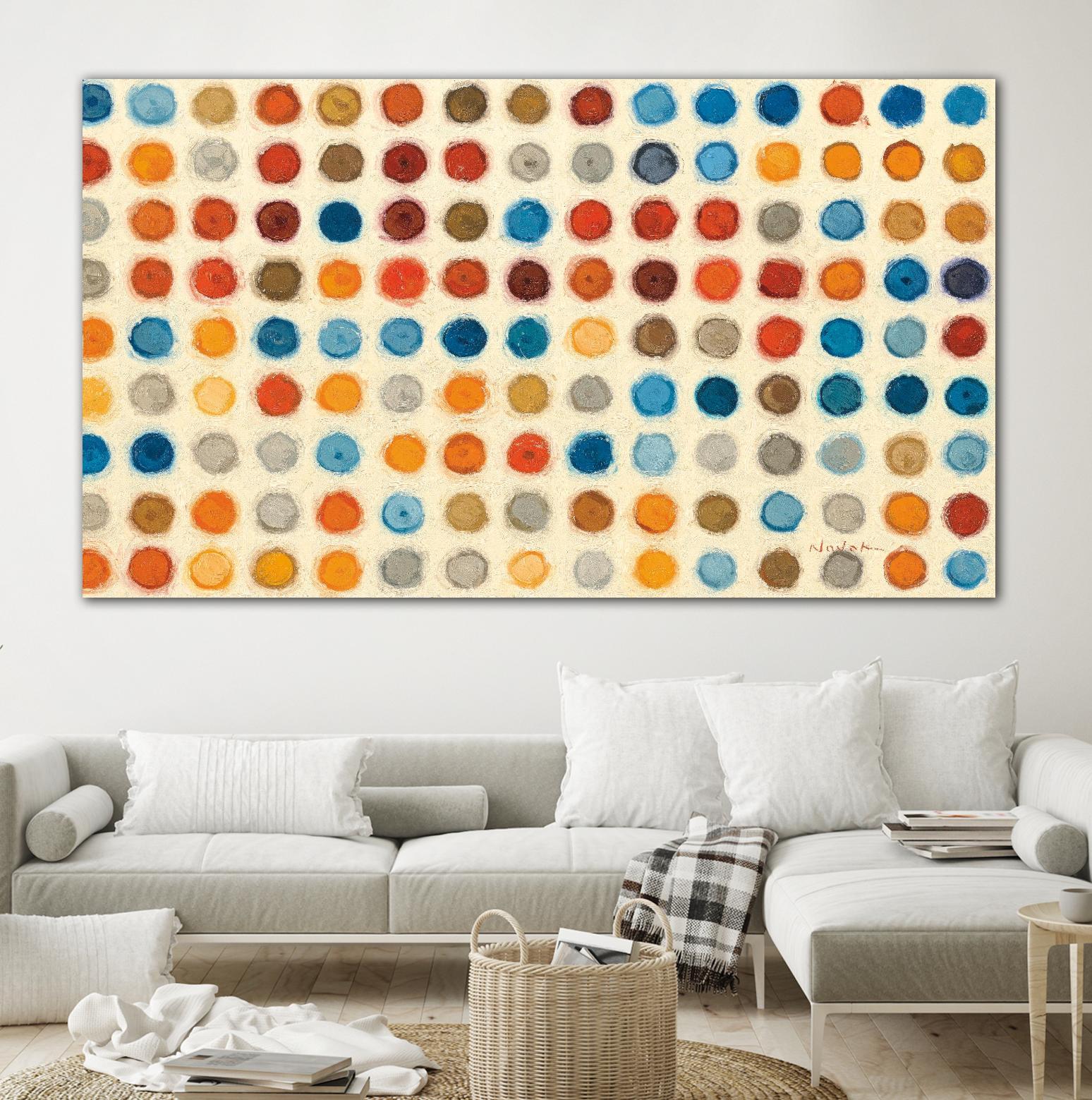 Very Dotty by Shirley Novak on GIANT ART - blue abstract
