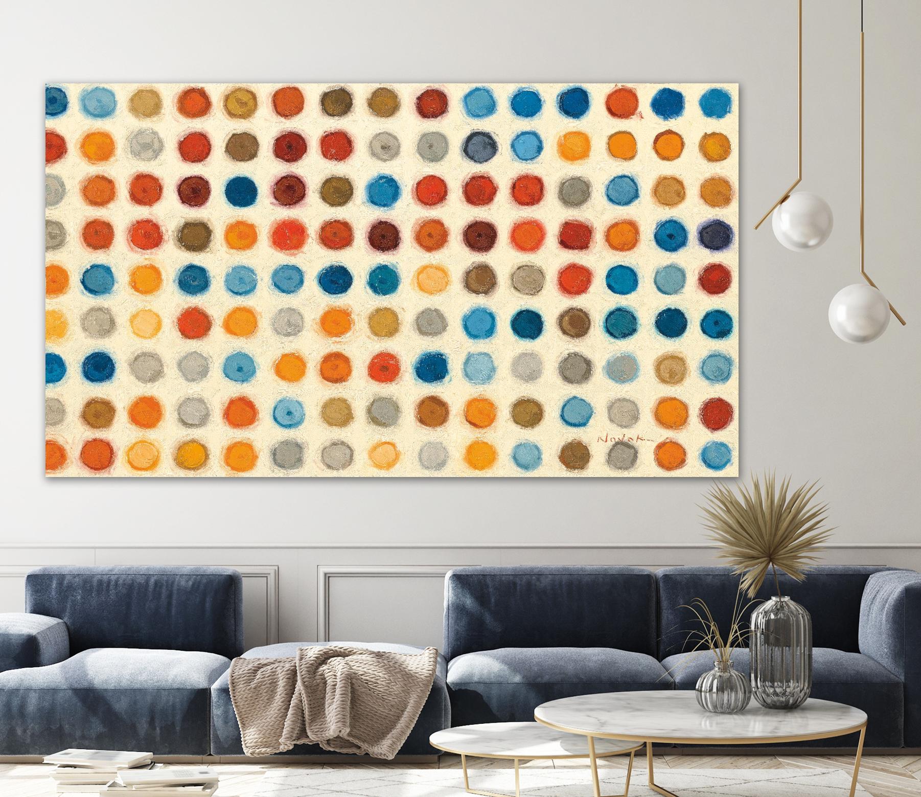 Very Dotty by Shirley Novak on GIANT ART - blue abstract