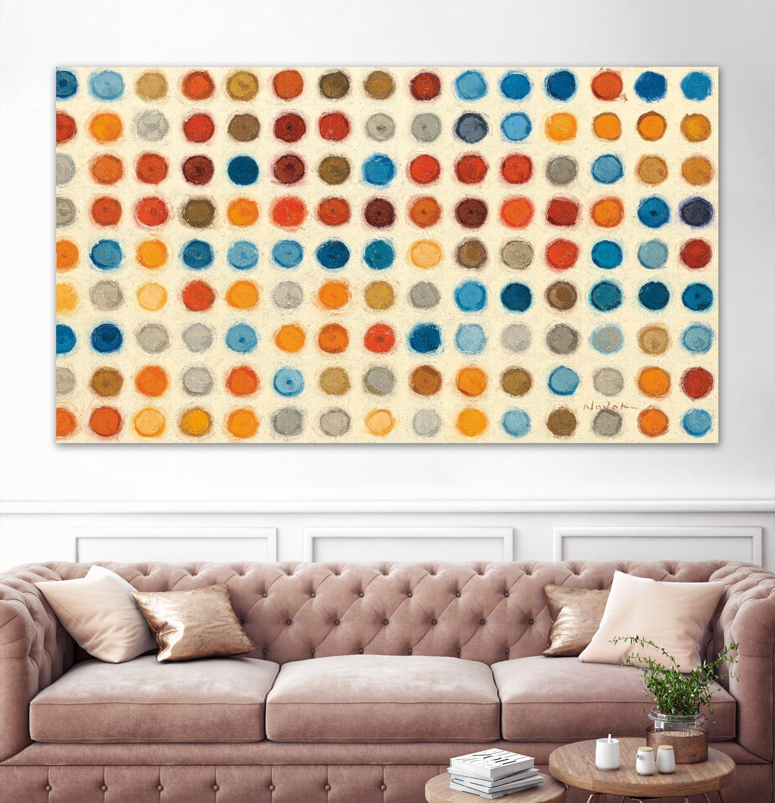 Very Dotty by Shirley Novak on GIANT ART - blue abstract