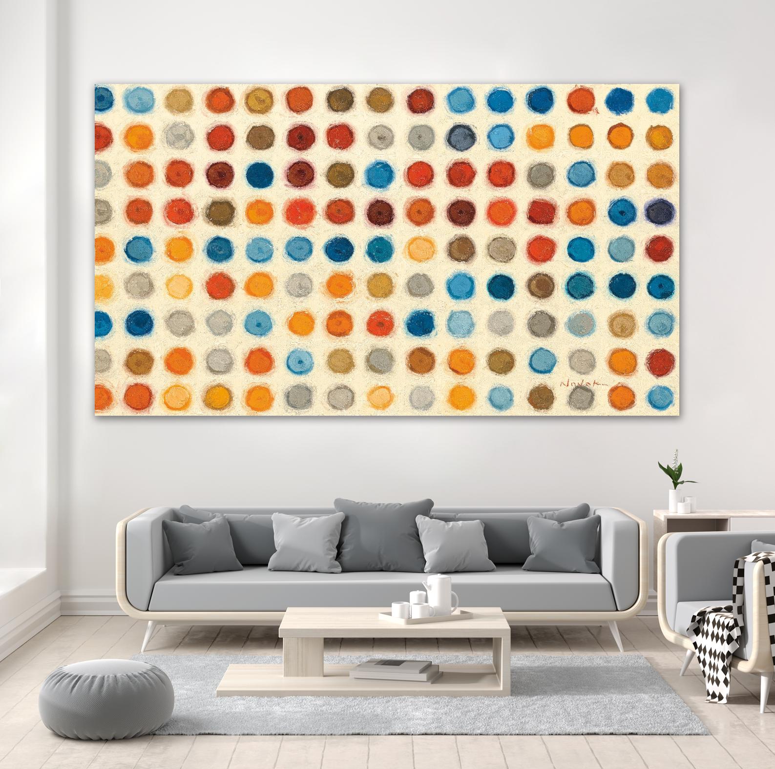 Very Dotty by Shirley Novak on GIANT ART - blue abstract