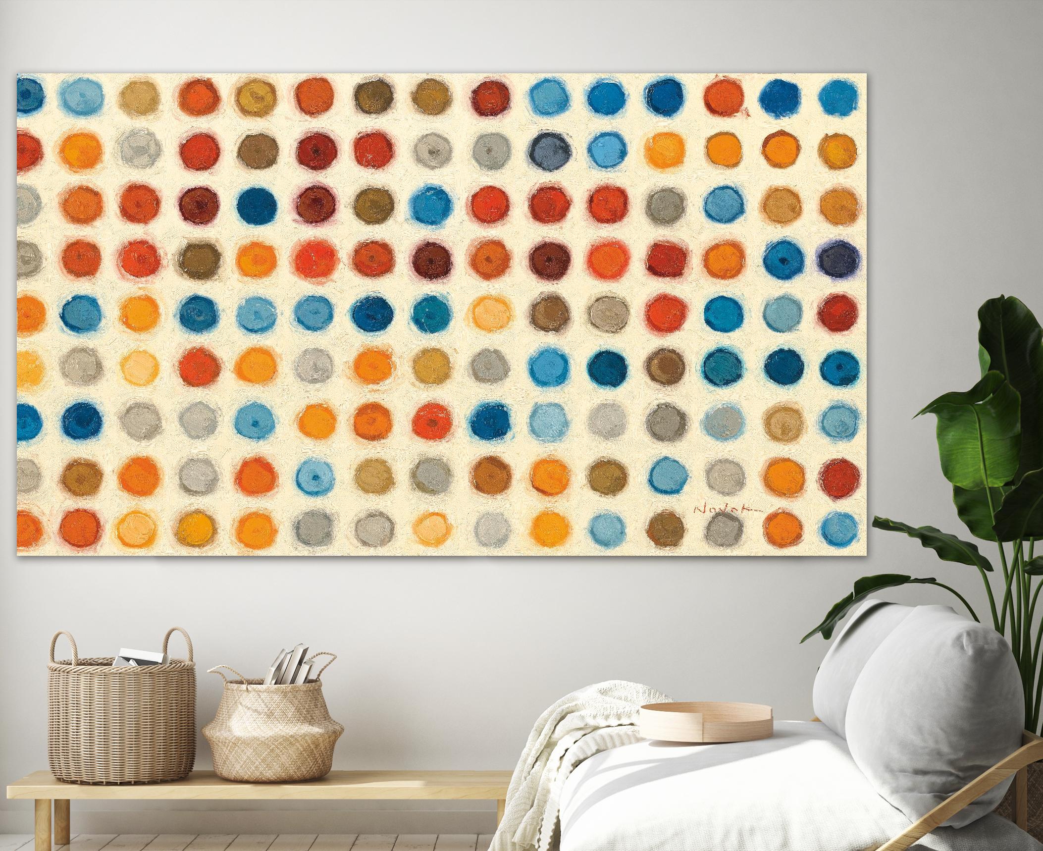 Very Dotty by Shirley Novak on GIANT ART - blue abstract