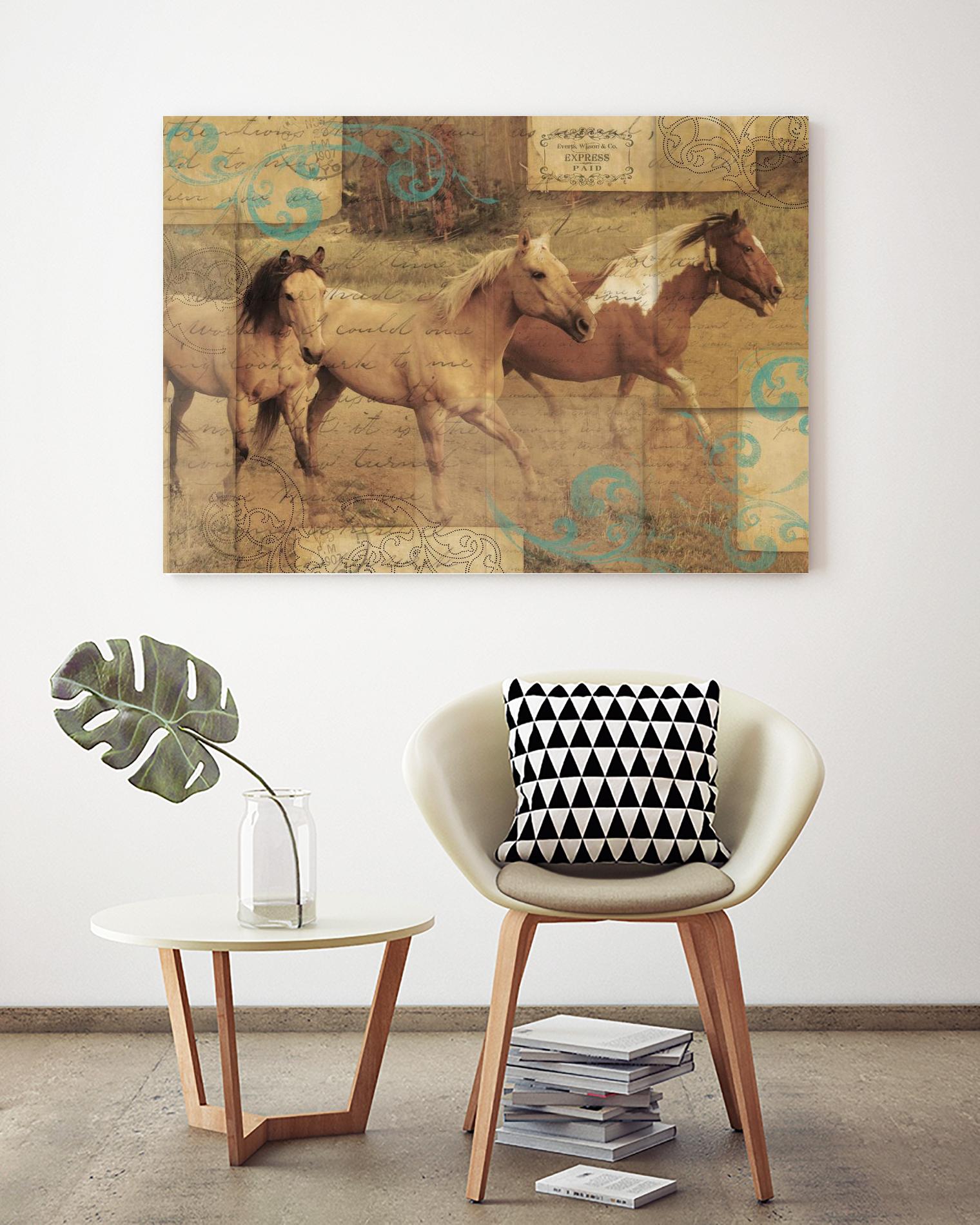 Wild Horses I by Portfolio on GIANT ART - beige animals