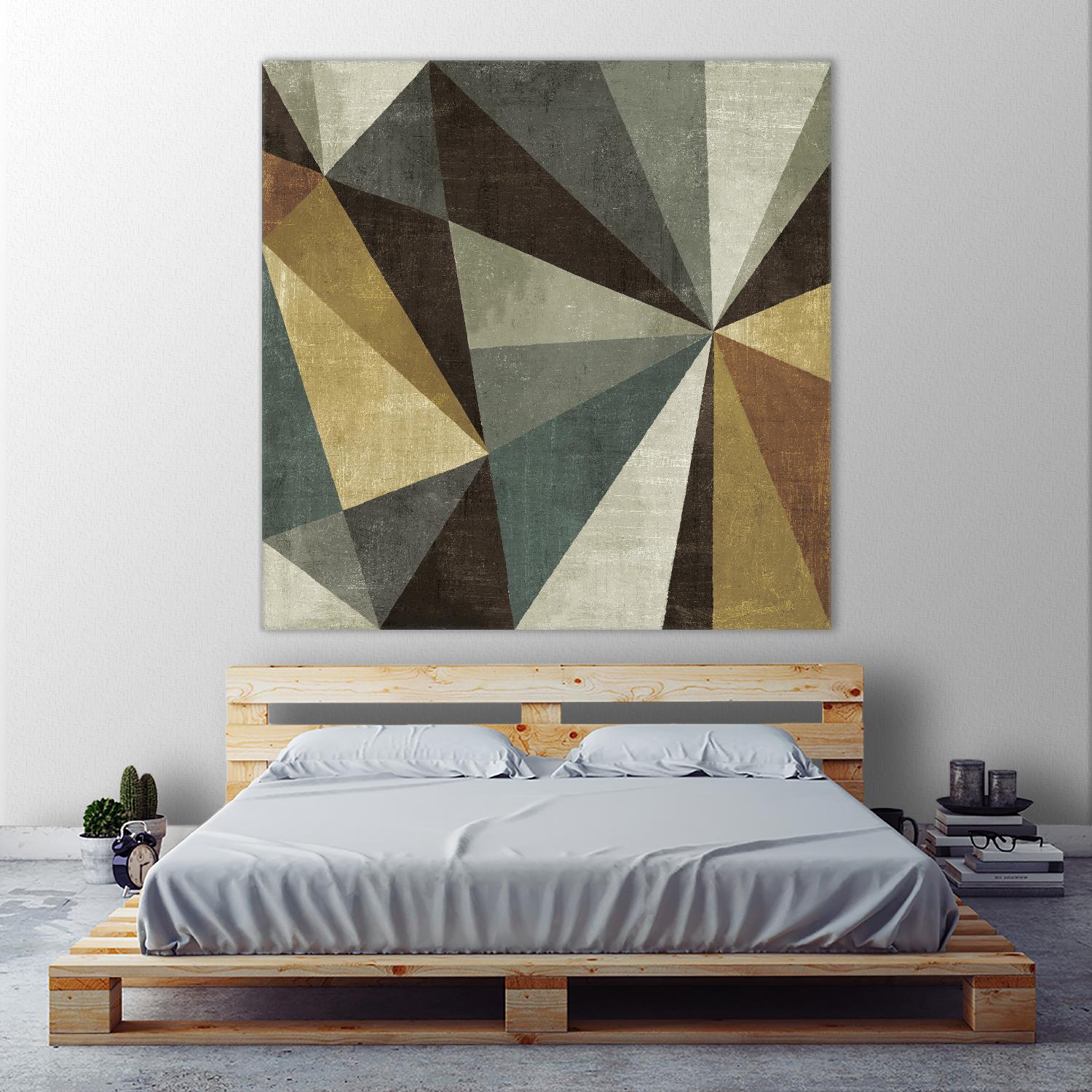 Triangulawsome by Michael Mullan on GIANT ART - beige abstract