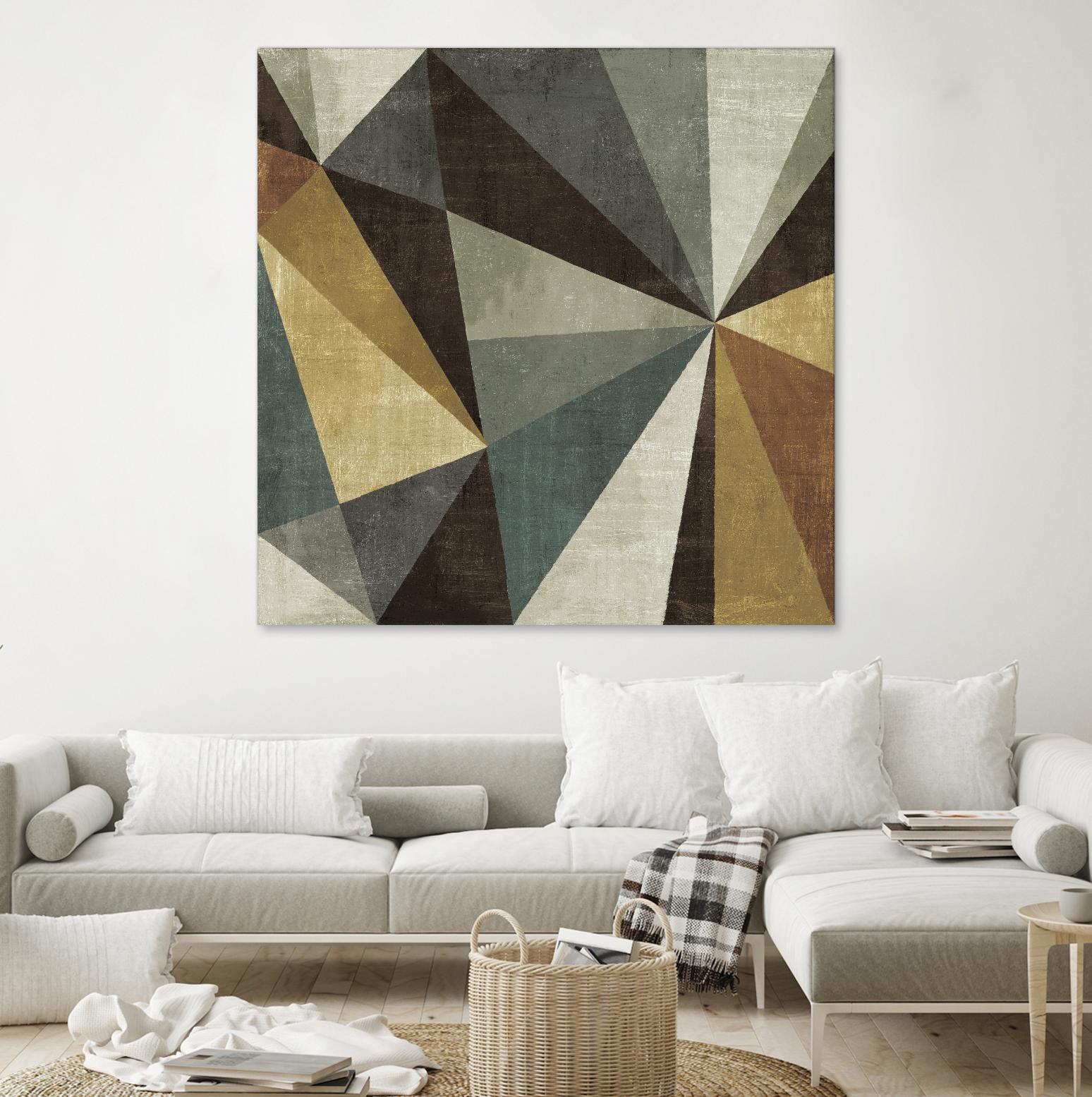 Triangulawsome by Michael Mullan on GIANT ART - beige abstract