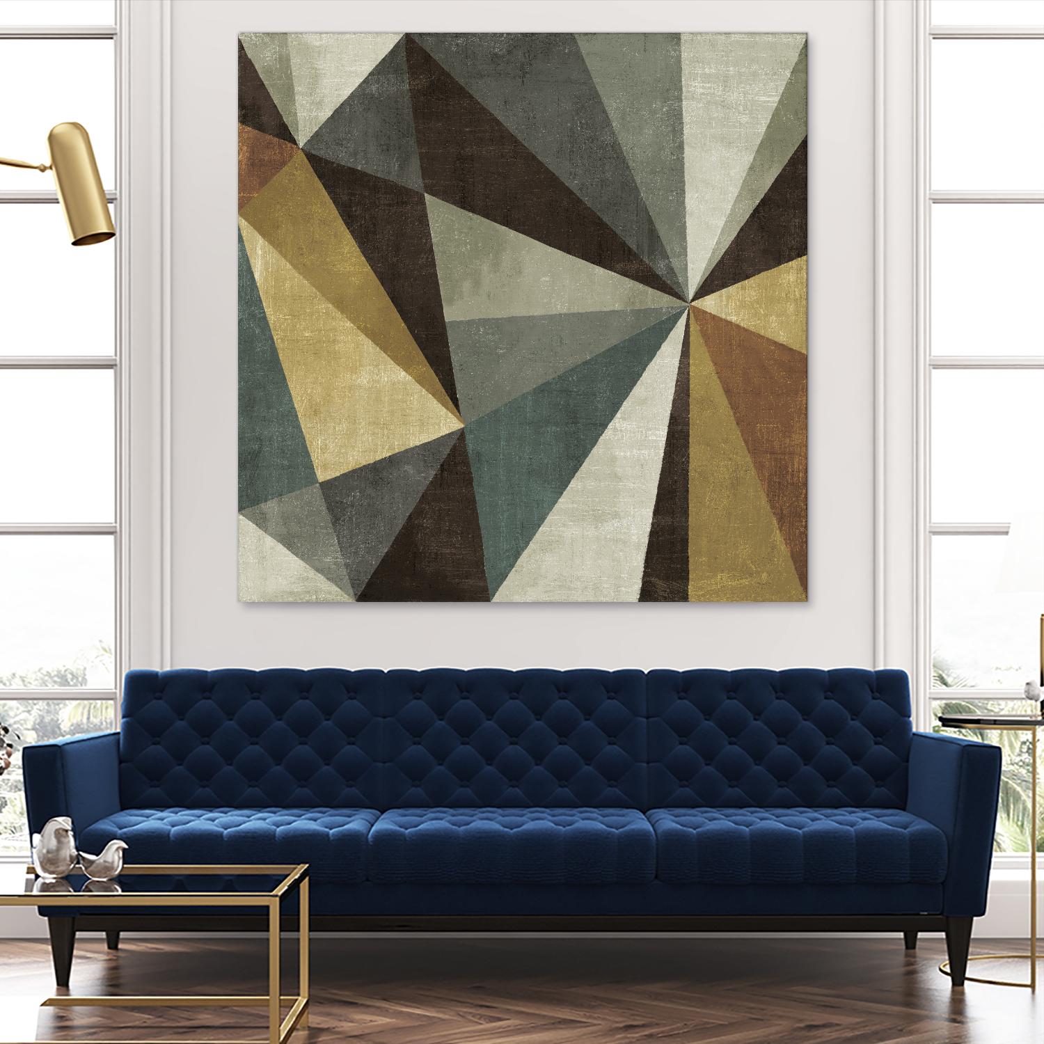 Triangulawsome by Michael Mullan on GIANT ART - beige abstract
