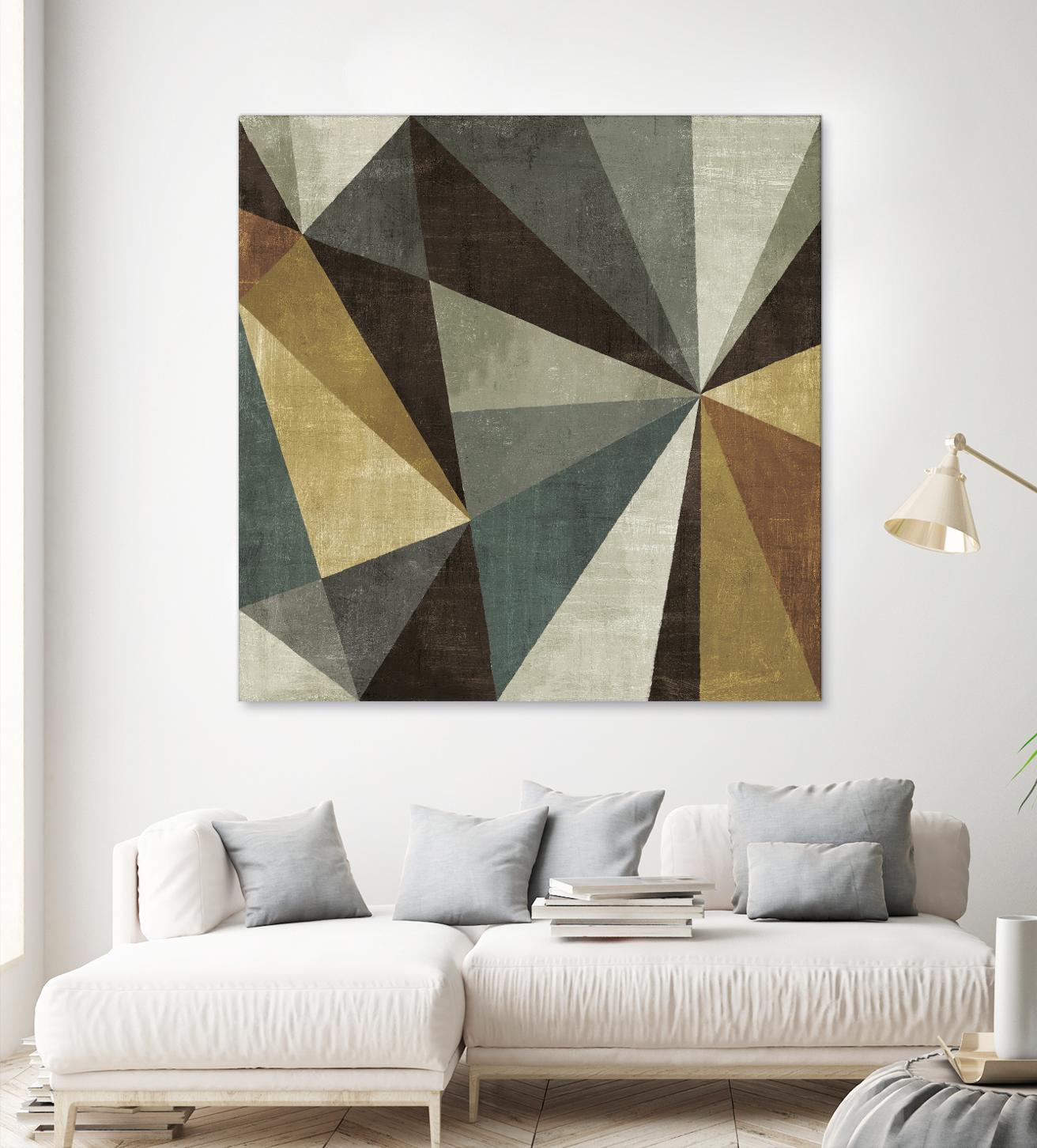 Triangulawsome by Michael Mullan on GIANT ART - beige abstract