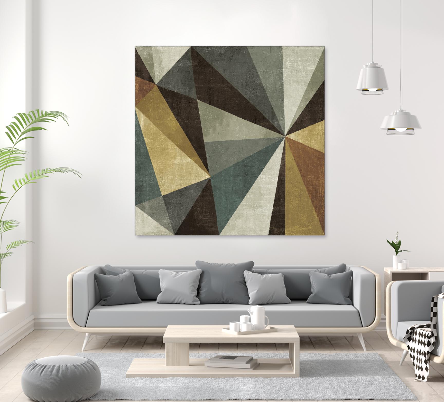 Triangulawsome by Michael Mullan on GIANT ART - beige abstract