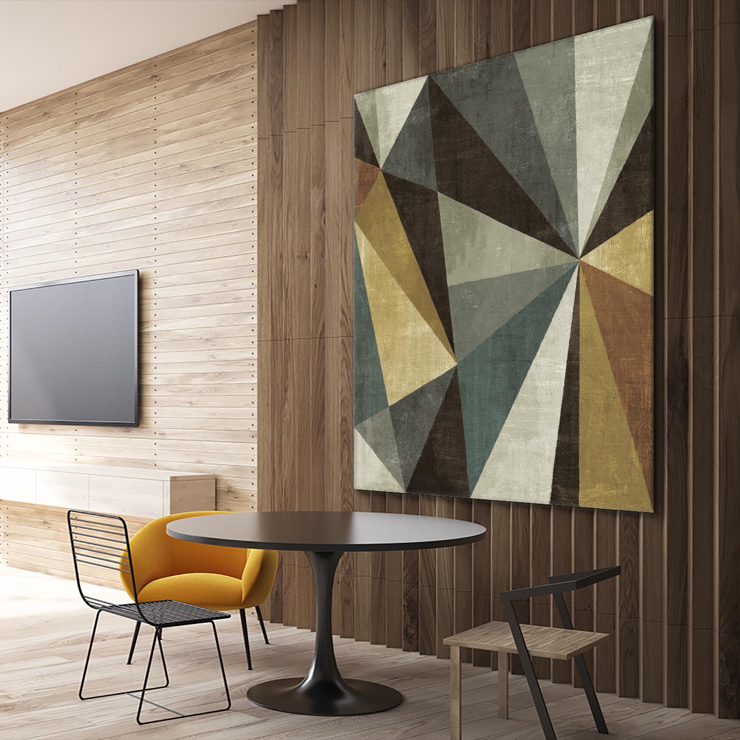Triangulawsome by Michael Mullan on GIANT ART - beige abstract