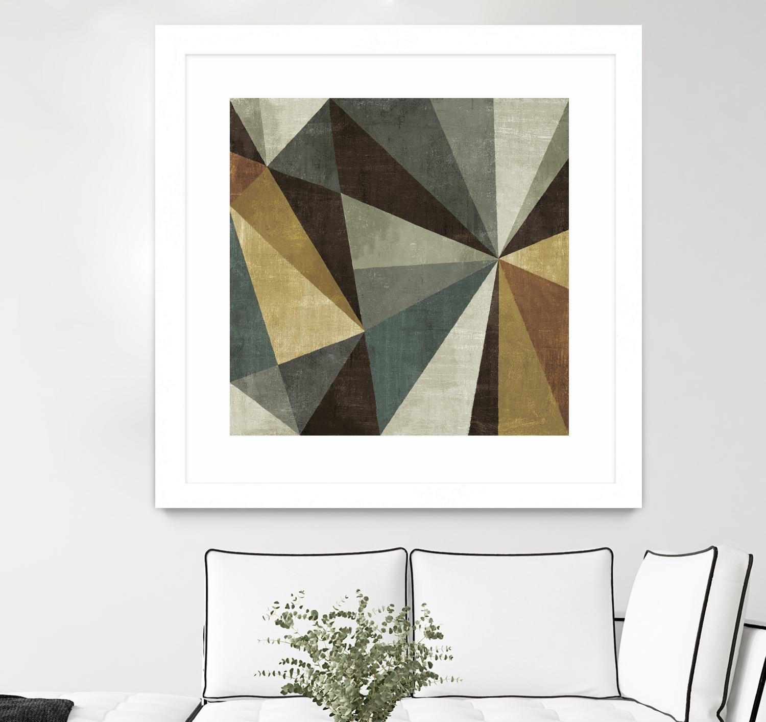 Triangulawsome by Michael Mullan on GIANT ART - beige abstract