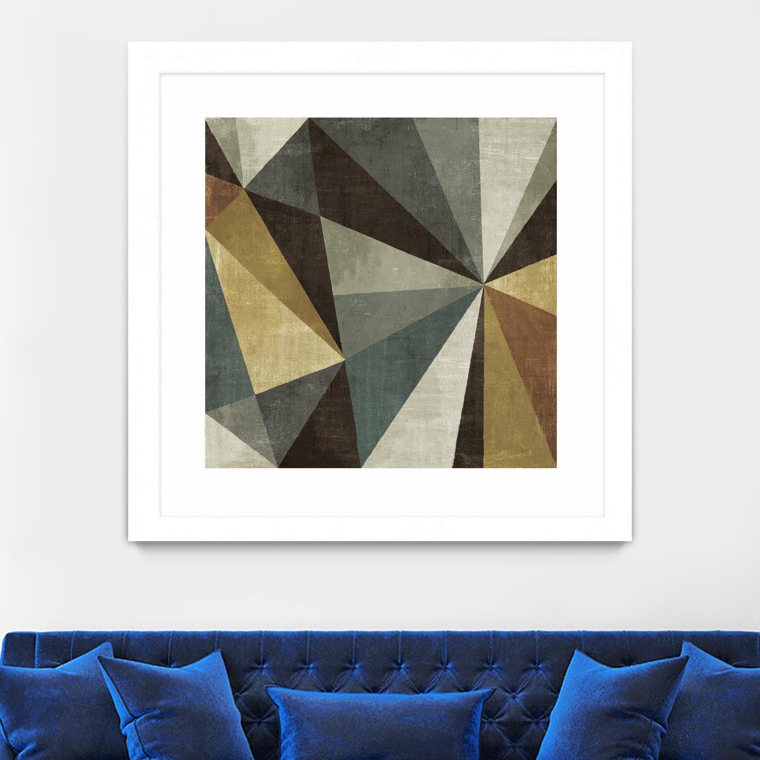 Triangulawsome by Michael Mullan on GIANT ART - beige abstract