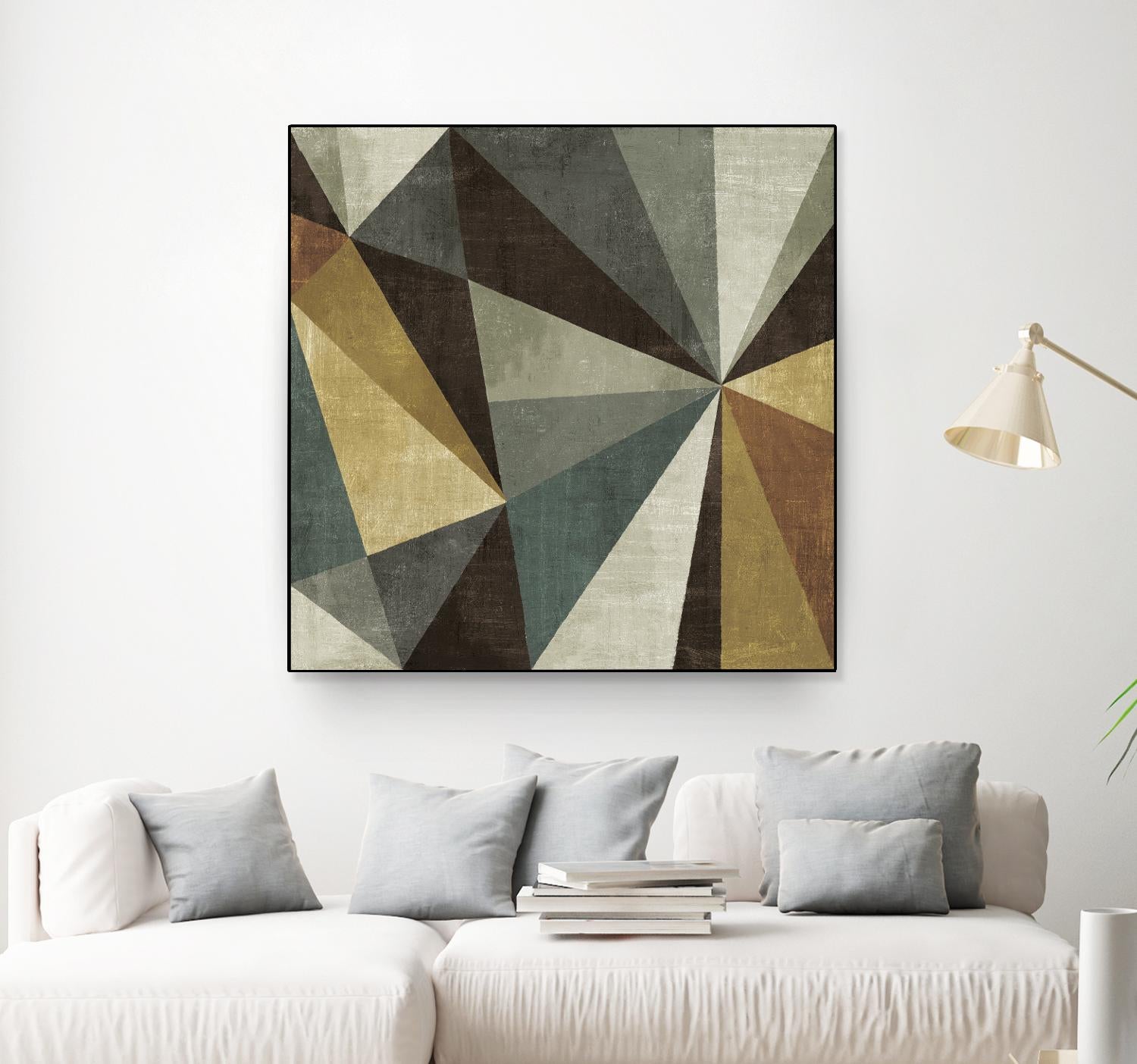 Triangulawsome by Michael Mullan on GIANT ART - beige abstract