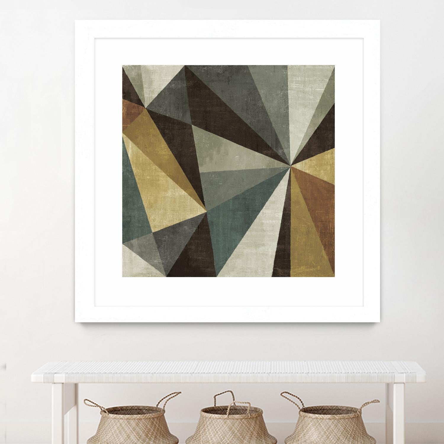 Triangulawsome by Michael Mullan on GIANT ART - beige abstract
