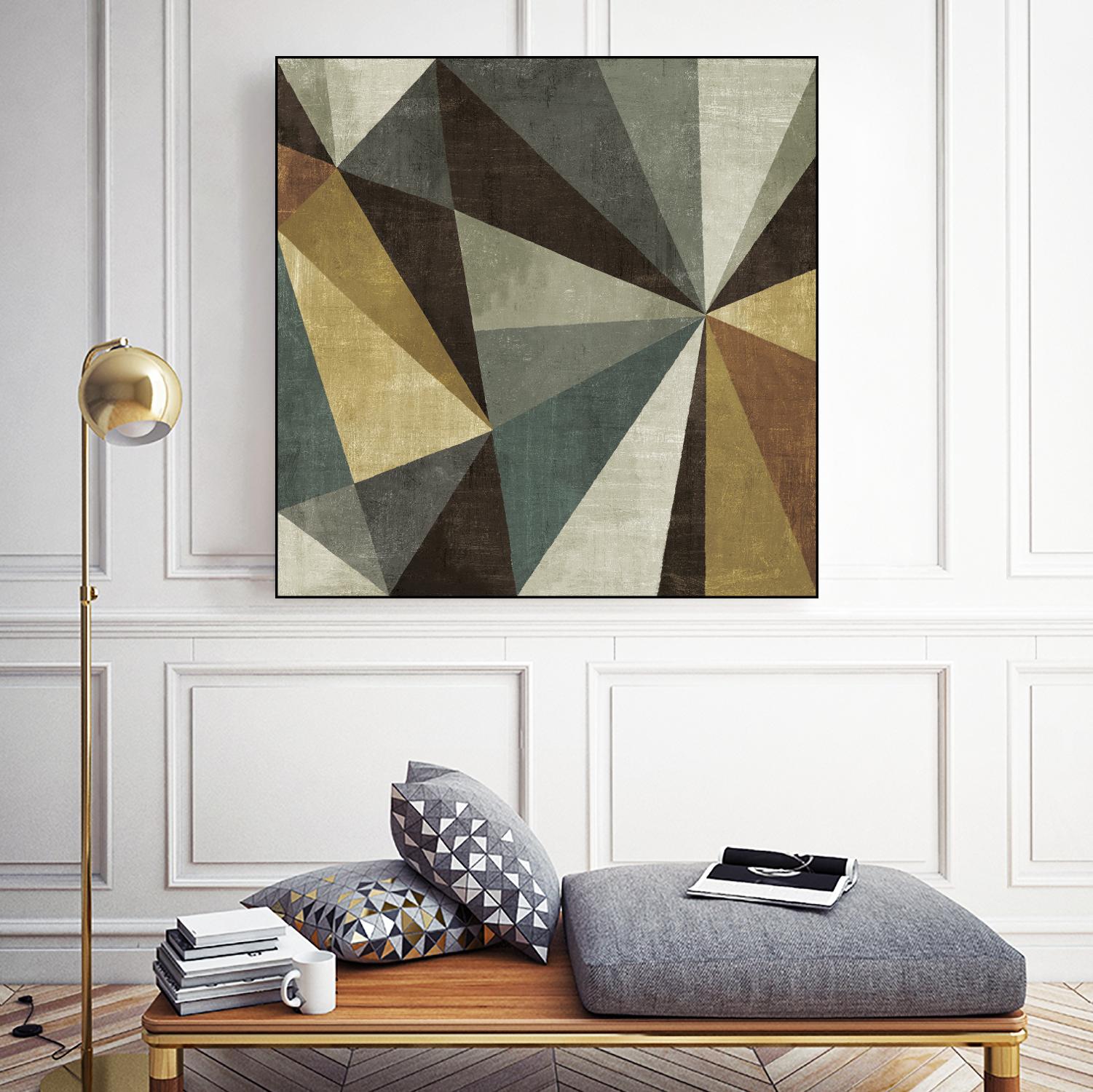 Triangulawsome by Michael Mullan on GIANT ART - beige abstract