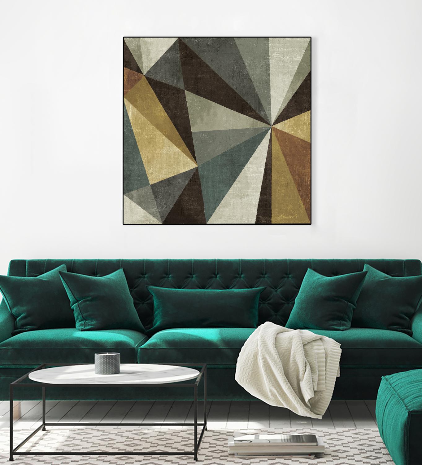 Triangulawsome by Michael Mullan on GIANT ART - beige abstract