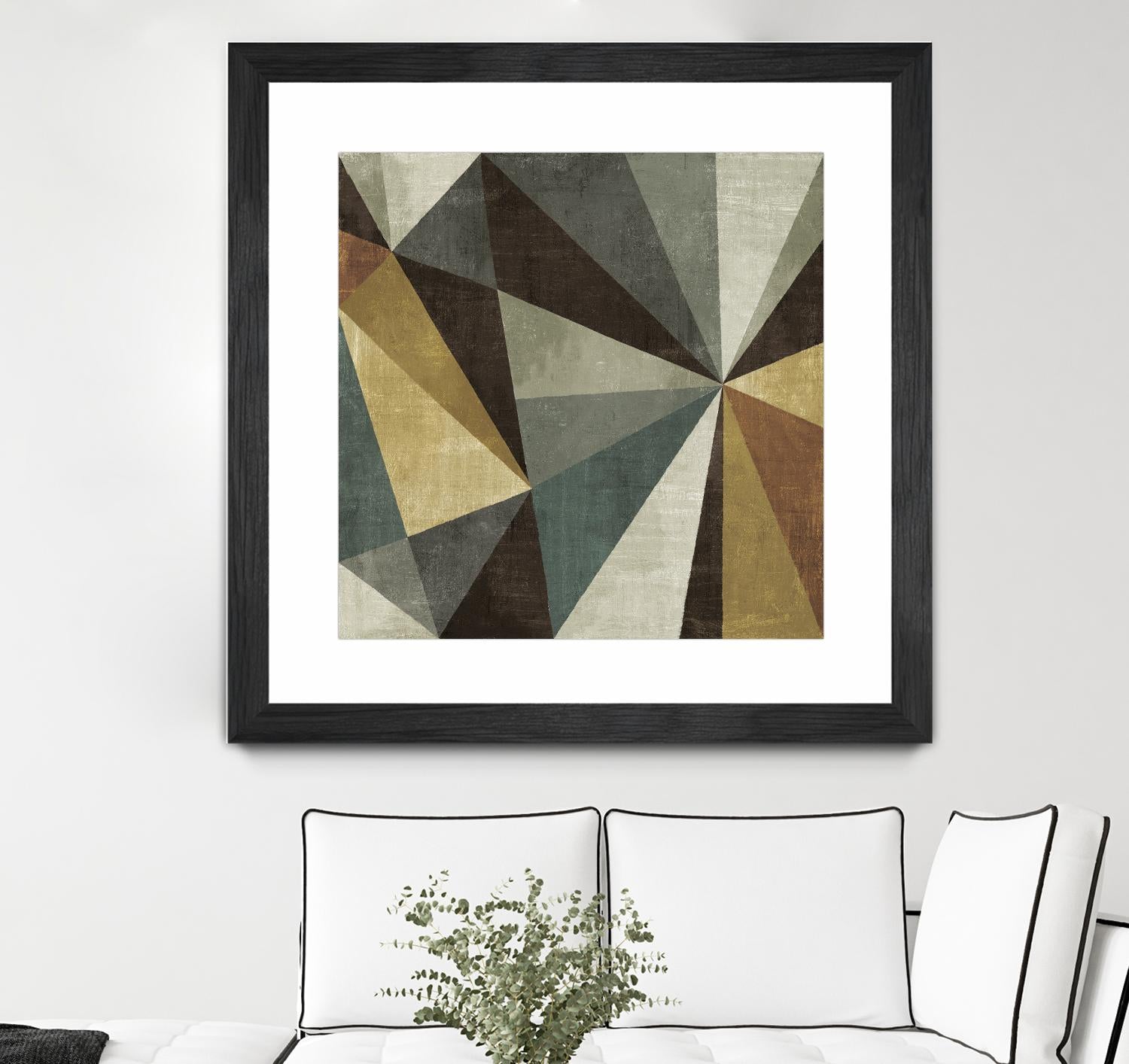 Triangulawsome by Michael Mullan on GIANT ART - beige abstract