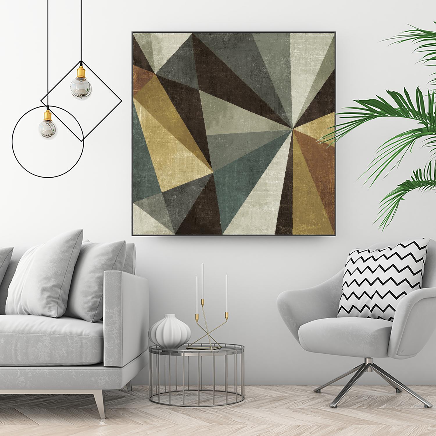 Triangulawsome by Michael Mullan on GIANT ART - beige abstract