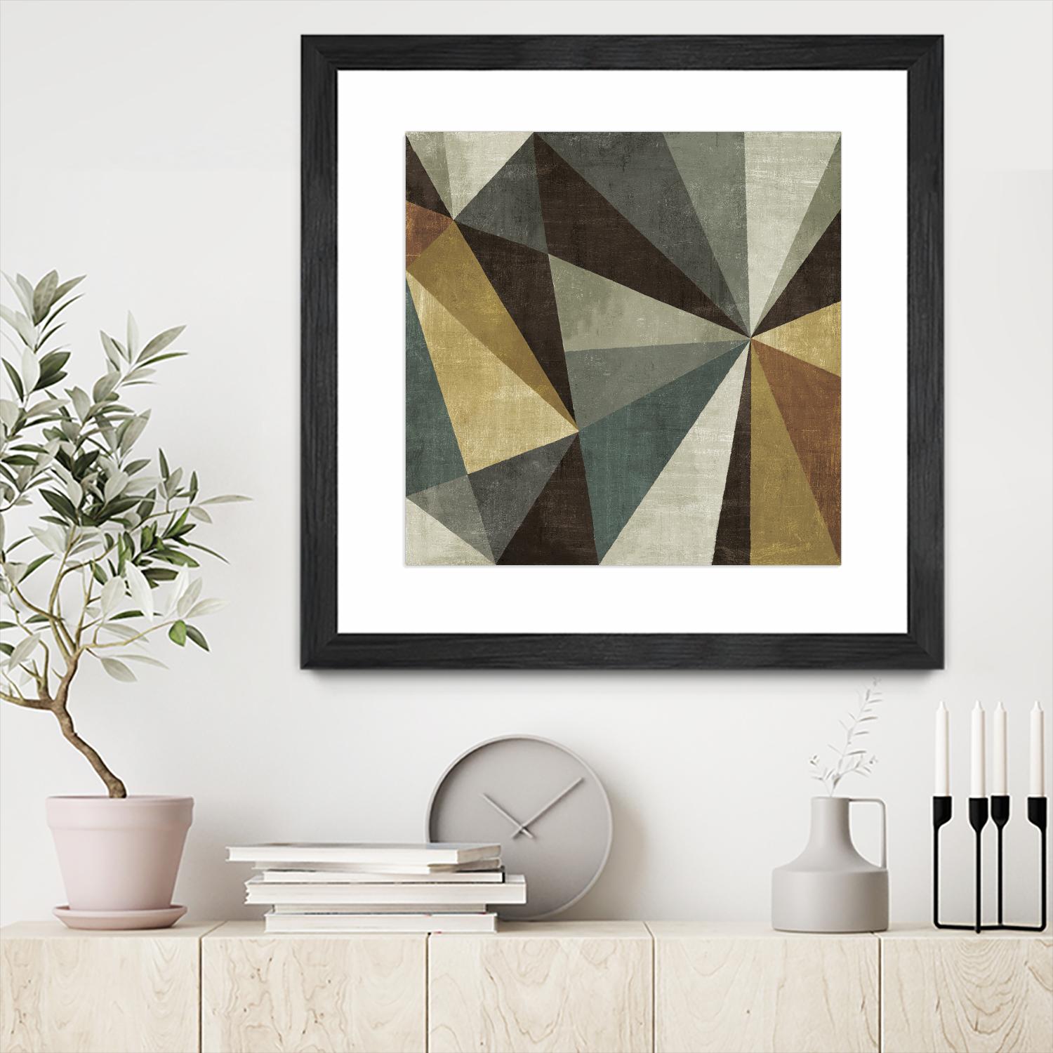 Triangulawsome by Michael Mullan on GIANT ART - beige abstract