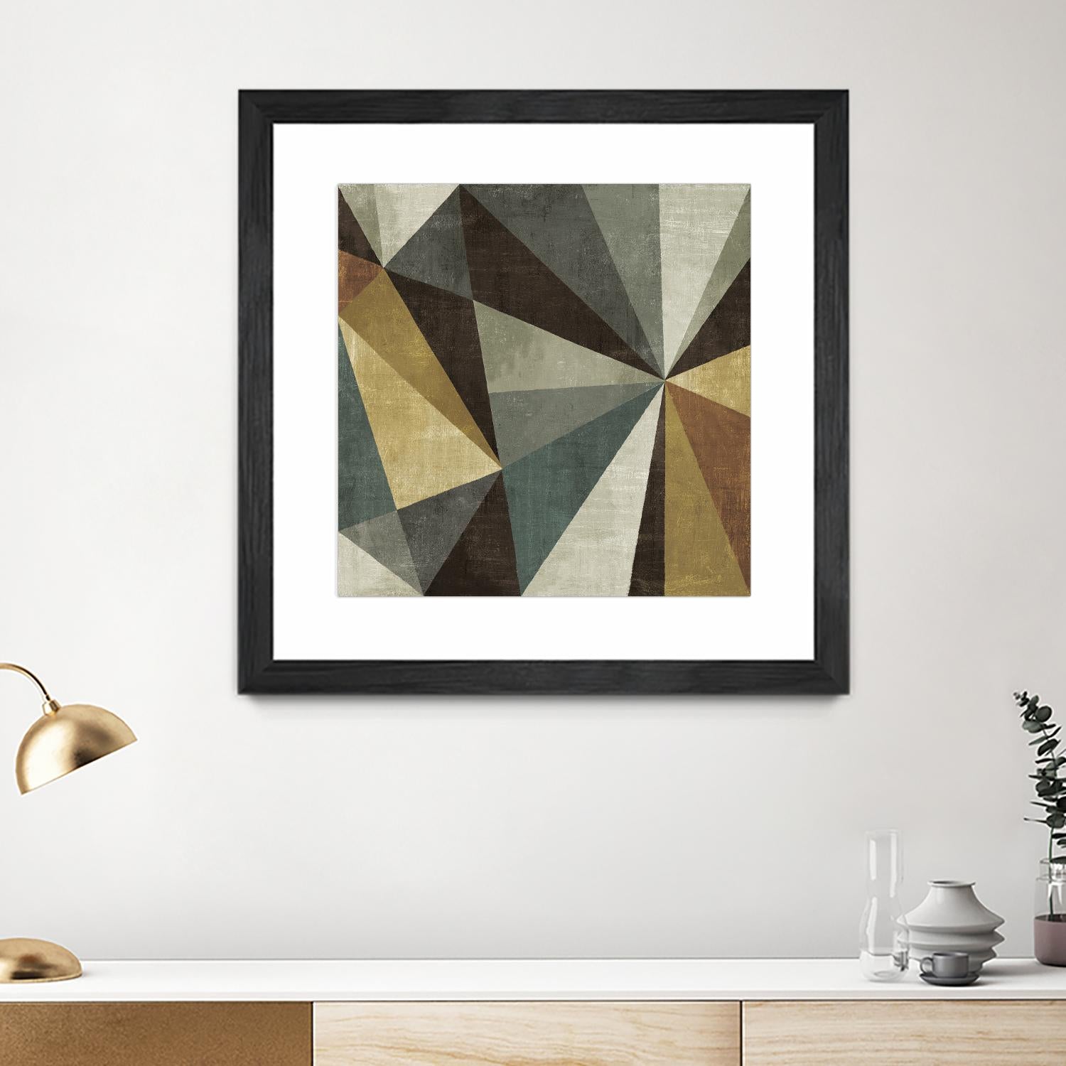 Triangulawsome by Michael Mullan on GIANT ART - beige abstract