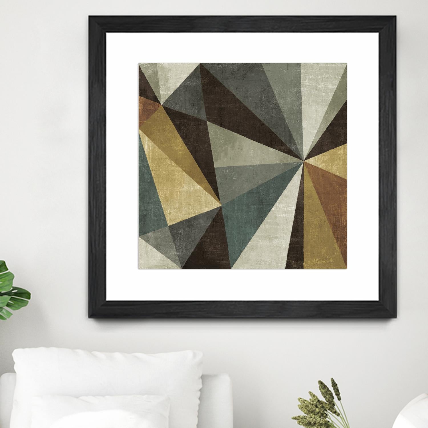 Triangulawsome by Michael Mullan on GIANT ART - beige abstract