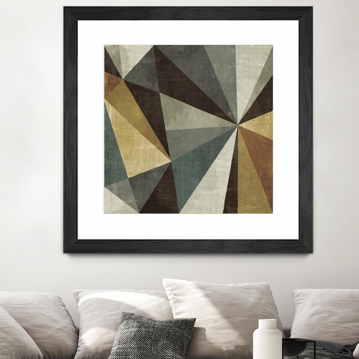Triangulawsome by Michael Mullan on GIANT ART - beige abstract