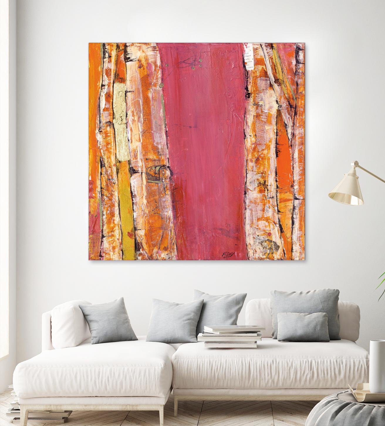 Where the Sun Sleeps II by Kellie Day on GIANT ART - orange abstract