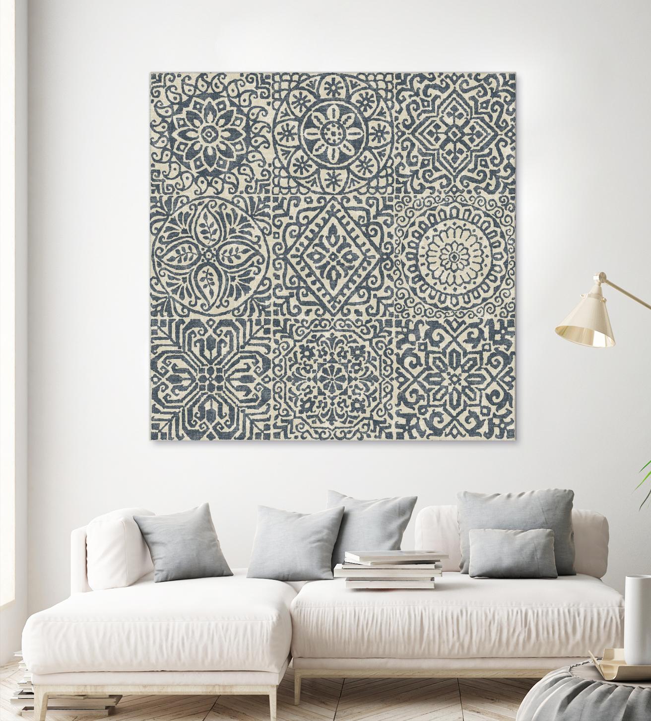 Stencil Tile Design by Wild Apple Portfolio on GIANT ART - white abstract