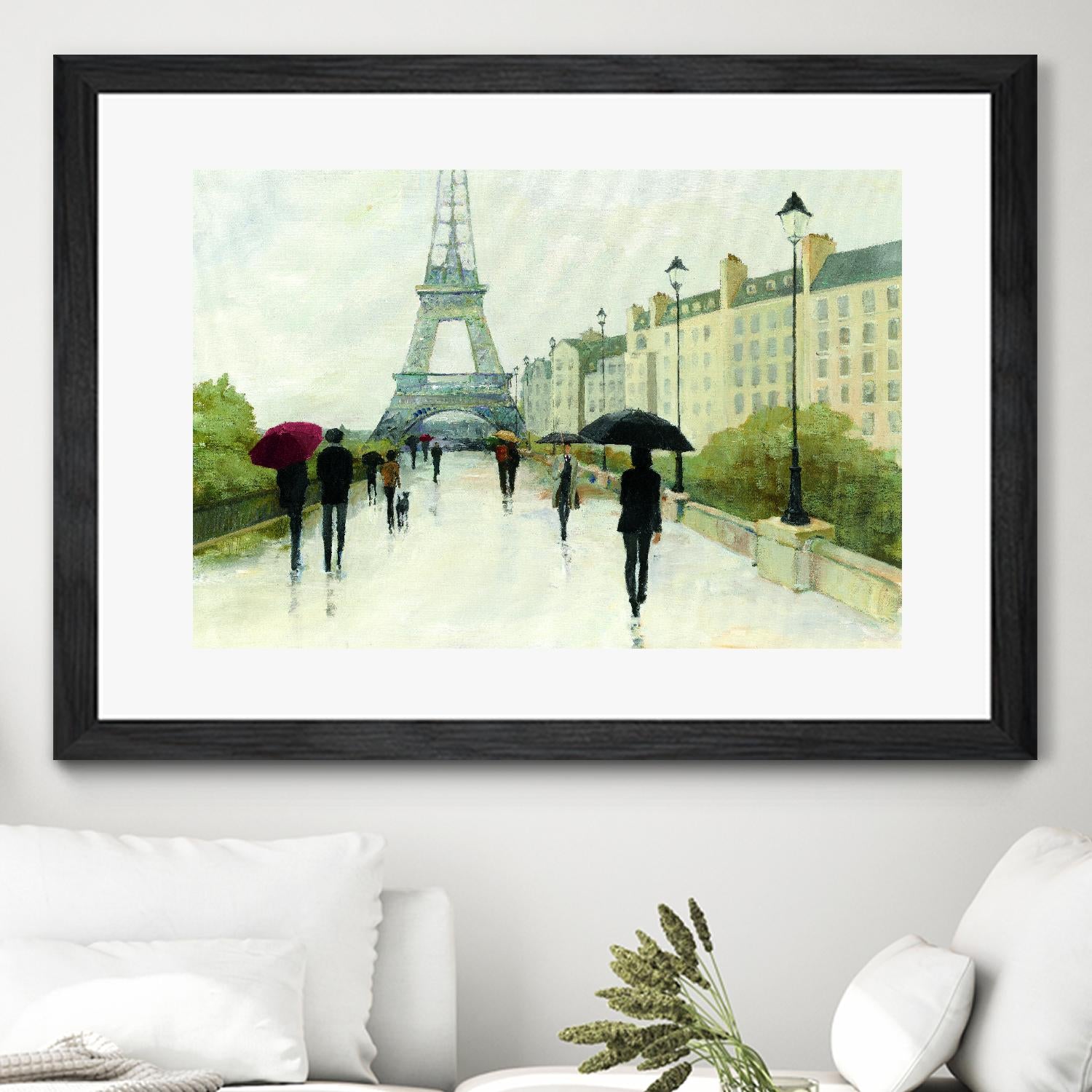 Eiffel in the Rain Marsala Umbrella by Avery Tillmon on GIANT ART - green everyday life