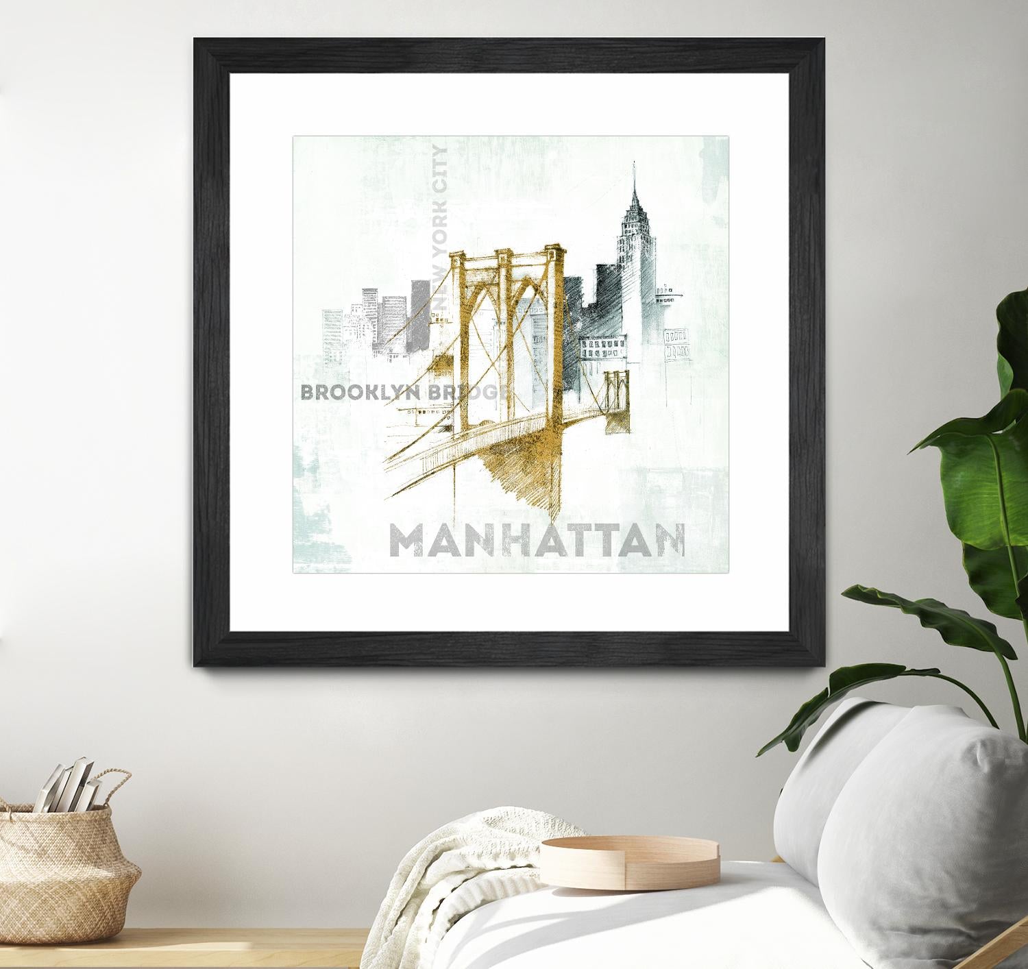 Brooklyn Bridge by Avery Tillmon on GIANT ART - grey city scene