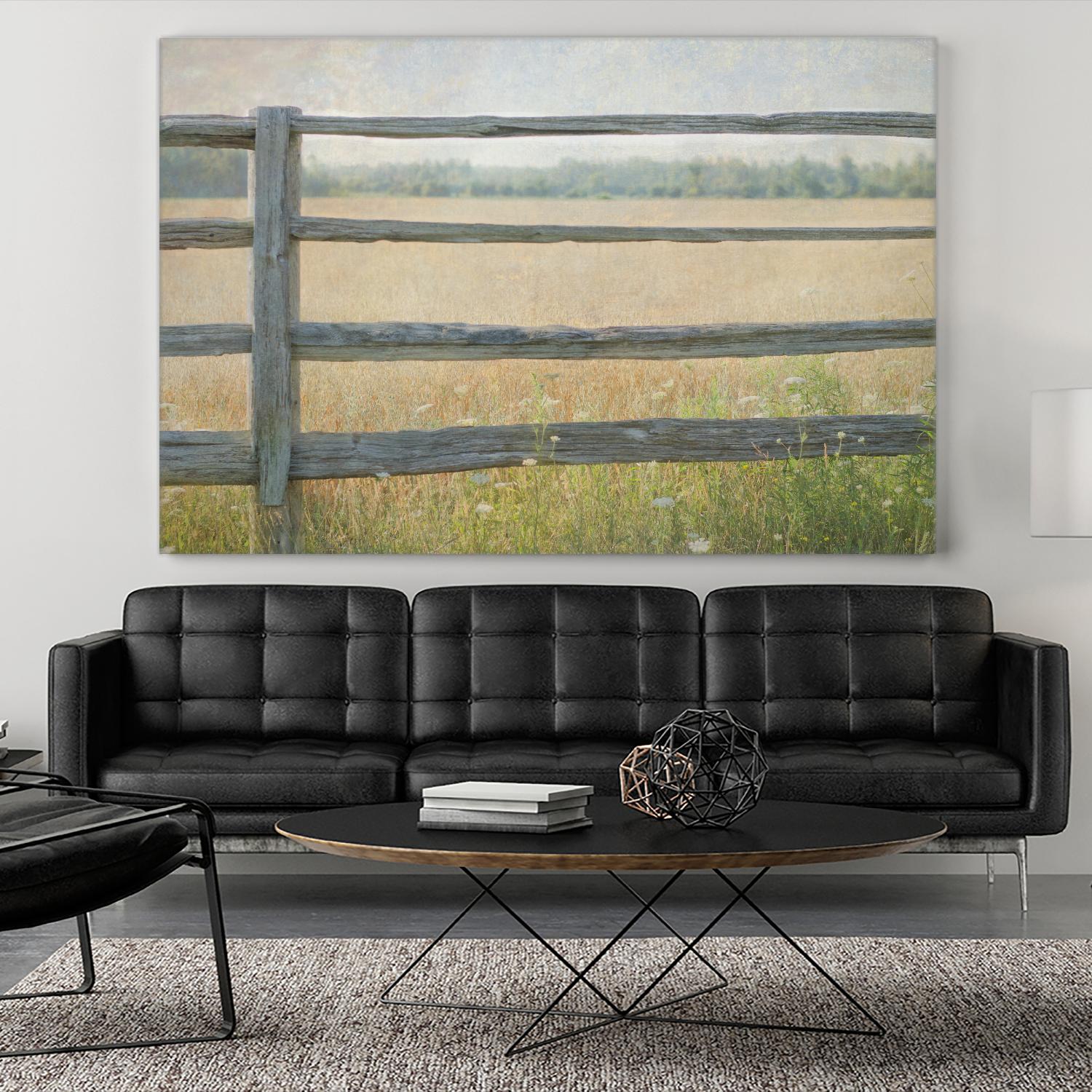 Edge of the Field by Elizabeth Urquhart on GIANT ART - grey landscape