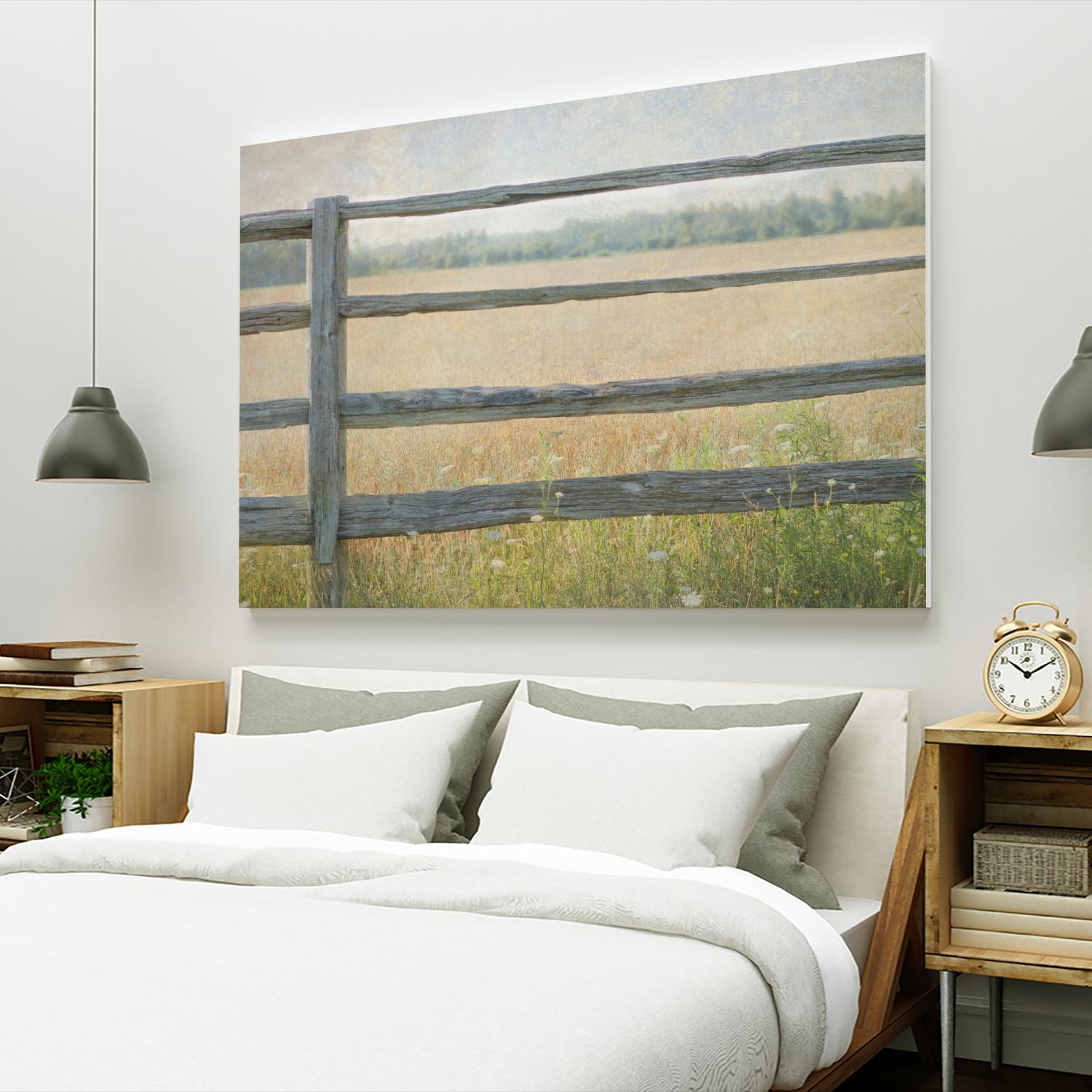 Edge of the Field by Elizabeth Urquhart on GIANT ART - grey landscape