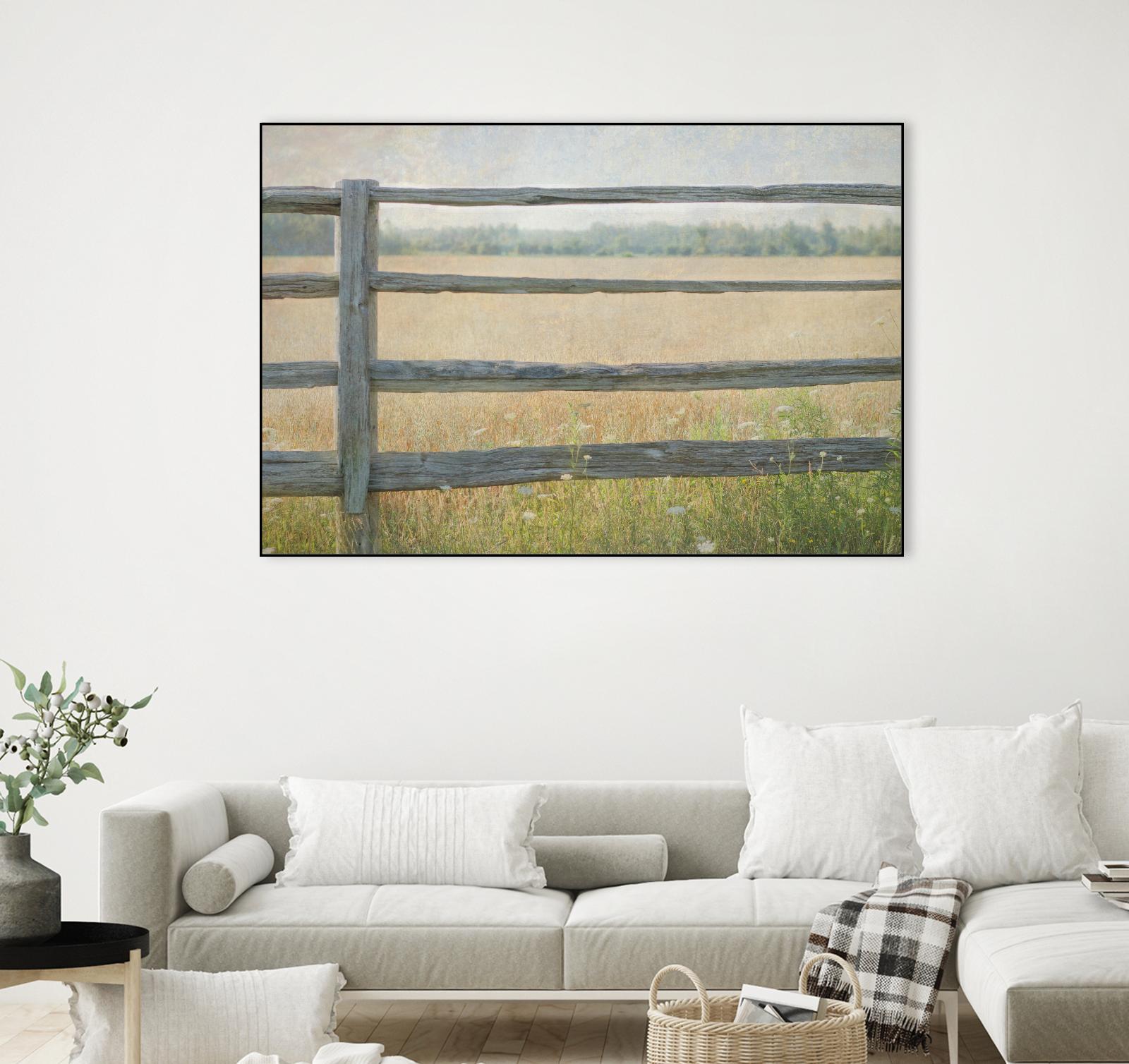 Edge of the Field by Elizabeth Urquhart on GIANT ART - grey landscape