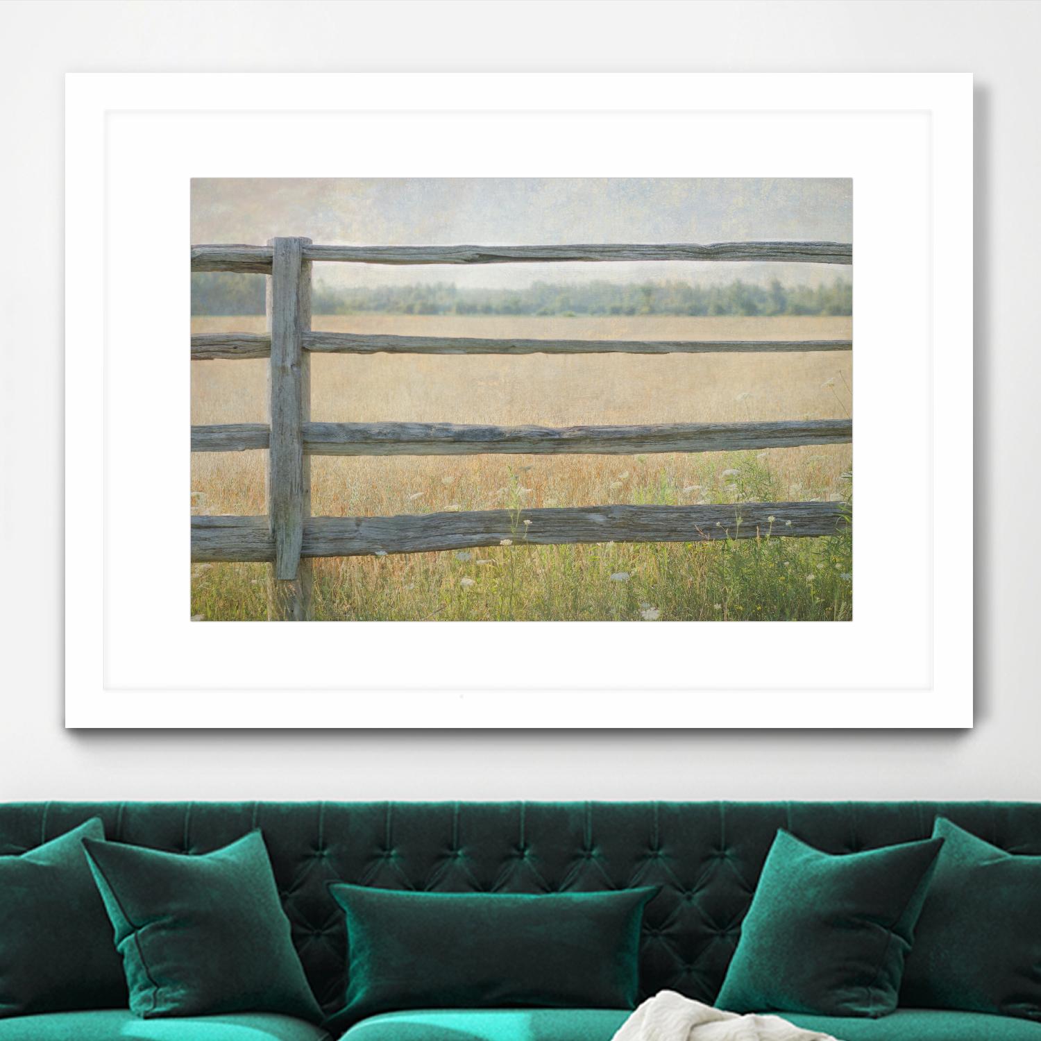 Edge of the Field by Elizabeth Urquhart on GIANT ART - grey landscape